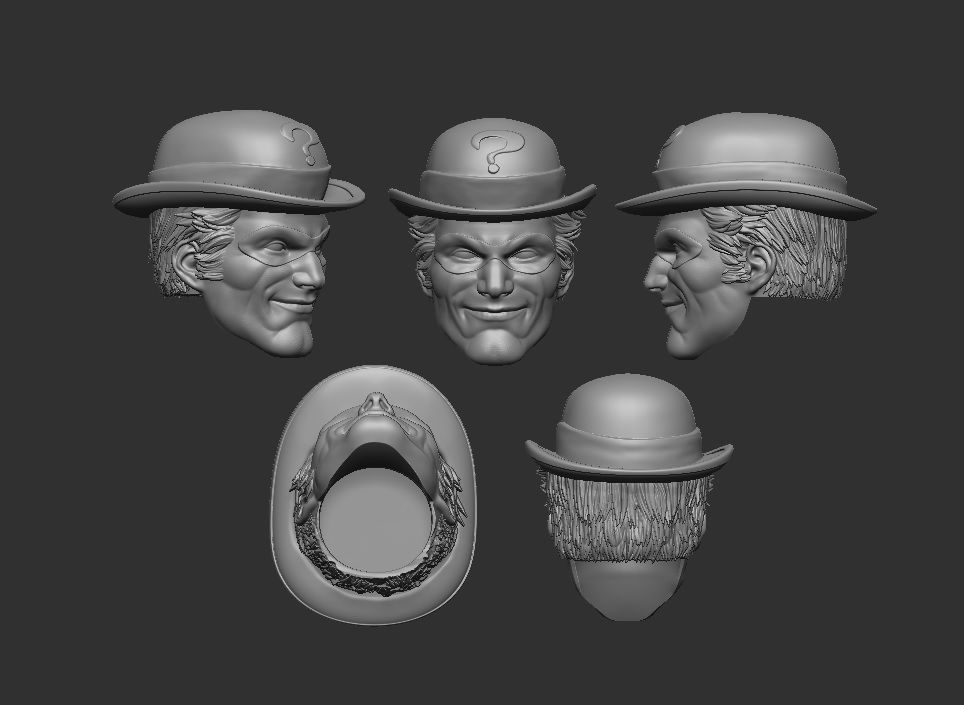 The Riddler - Headsculpt for Action Figure 3D print model_4