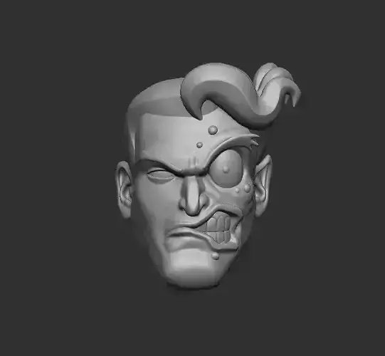 Two Face Animated Style - Headsculpt for Action Figures