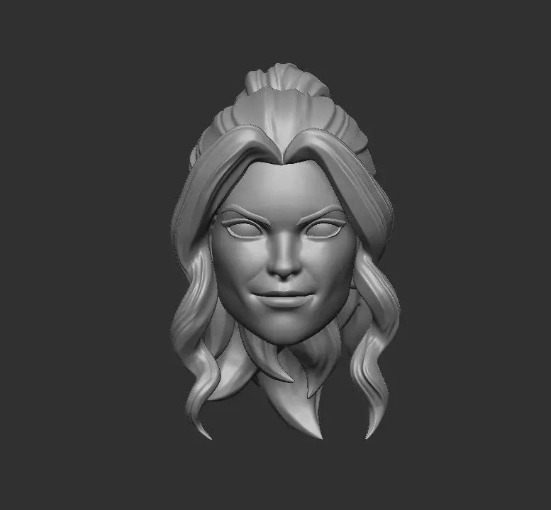 Kate Bishop Animated Style - Headsculpt for Action Figures 3D print model_0