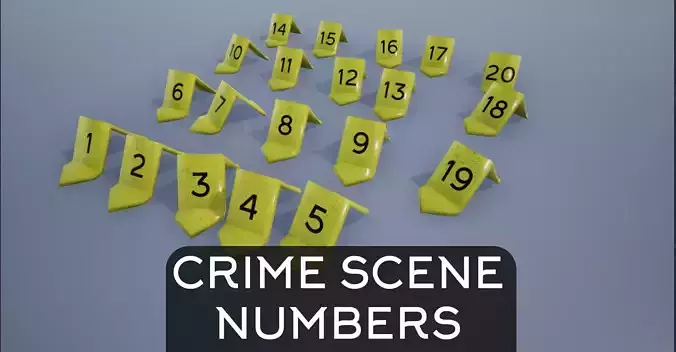 Crime Scene Evidence Number Plastics