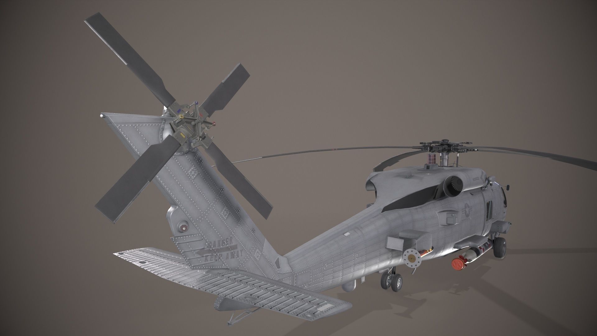 Sikorsky MH-60R Sea Hawk Complex Animation Low-poly 3D model_4
