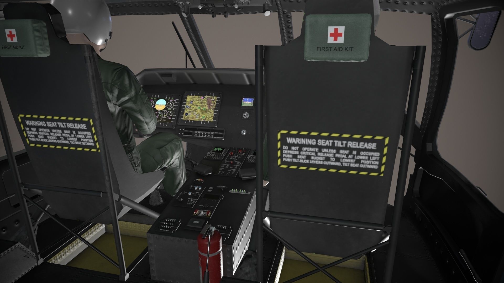 Sikorsky MH-60R Sea Hawk Complex Animation Low-poly 3D model_14