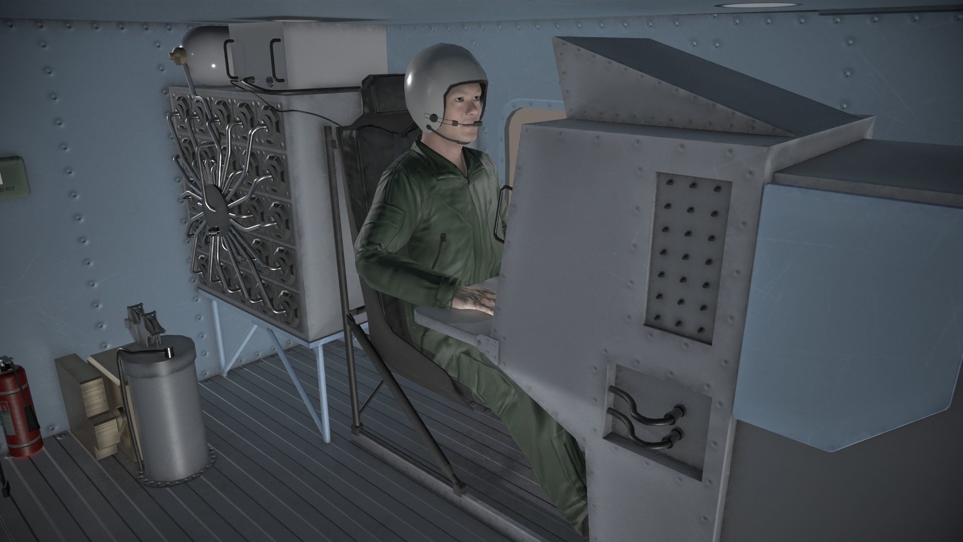 Sikorsky MH-60R Sea Hawk Complex Animation Low-poly 3D model_16