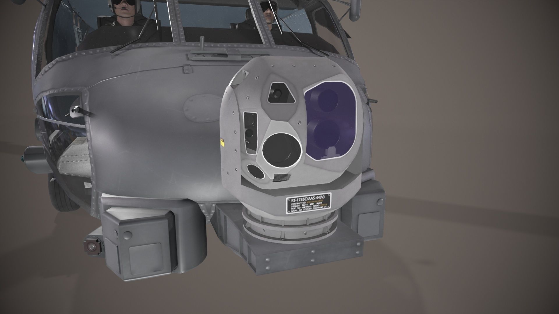 Sikorsky MH-60R Sea Hawk Complex Animation Low-poly 3D model_12