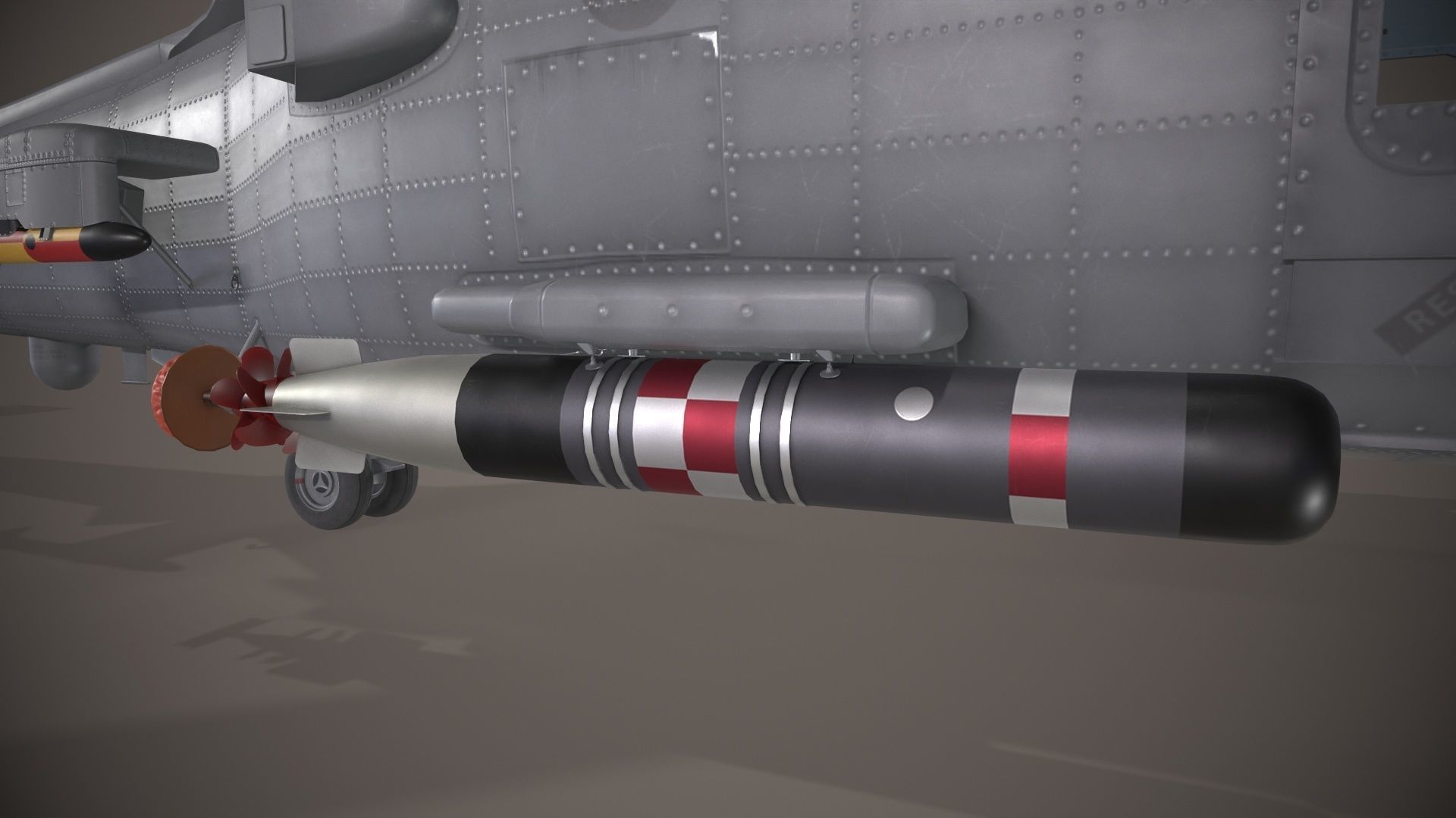 Sikorsky MH-60R Sea Hawk Complex Animation Low-poly 3D model_10