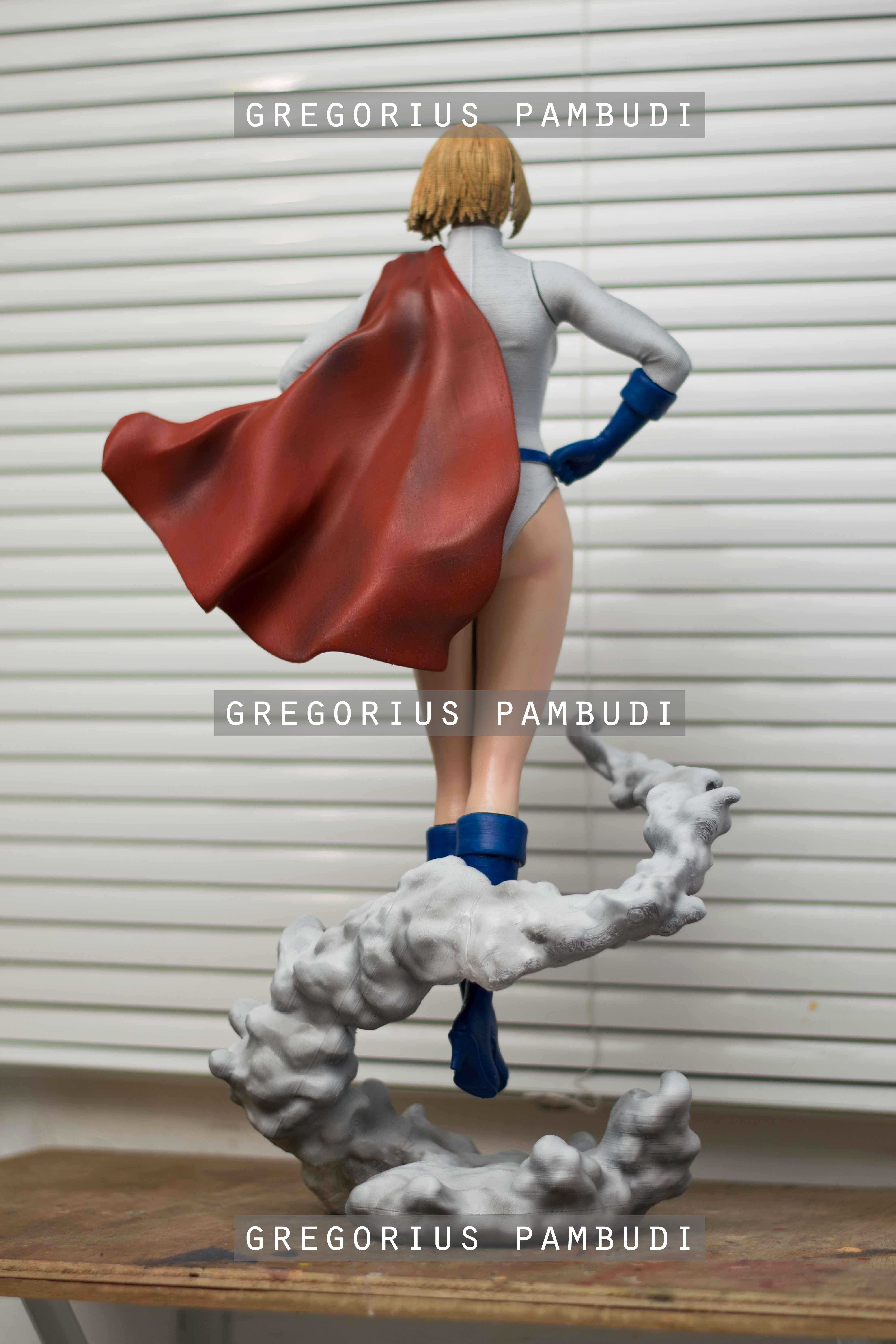 Power Girl Fan Art Statue 3d Printable 3D print model_10