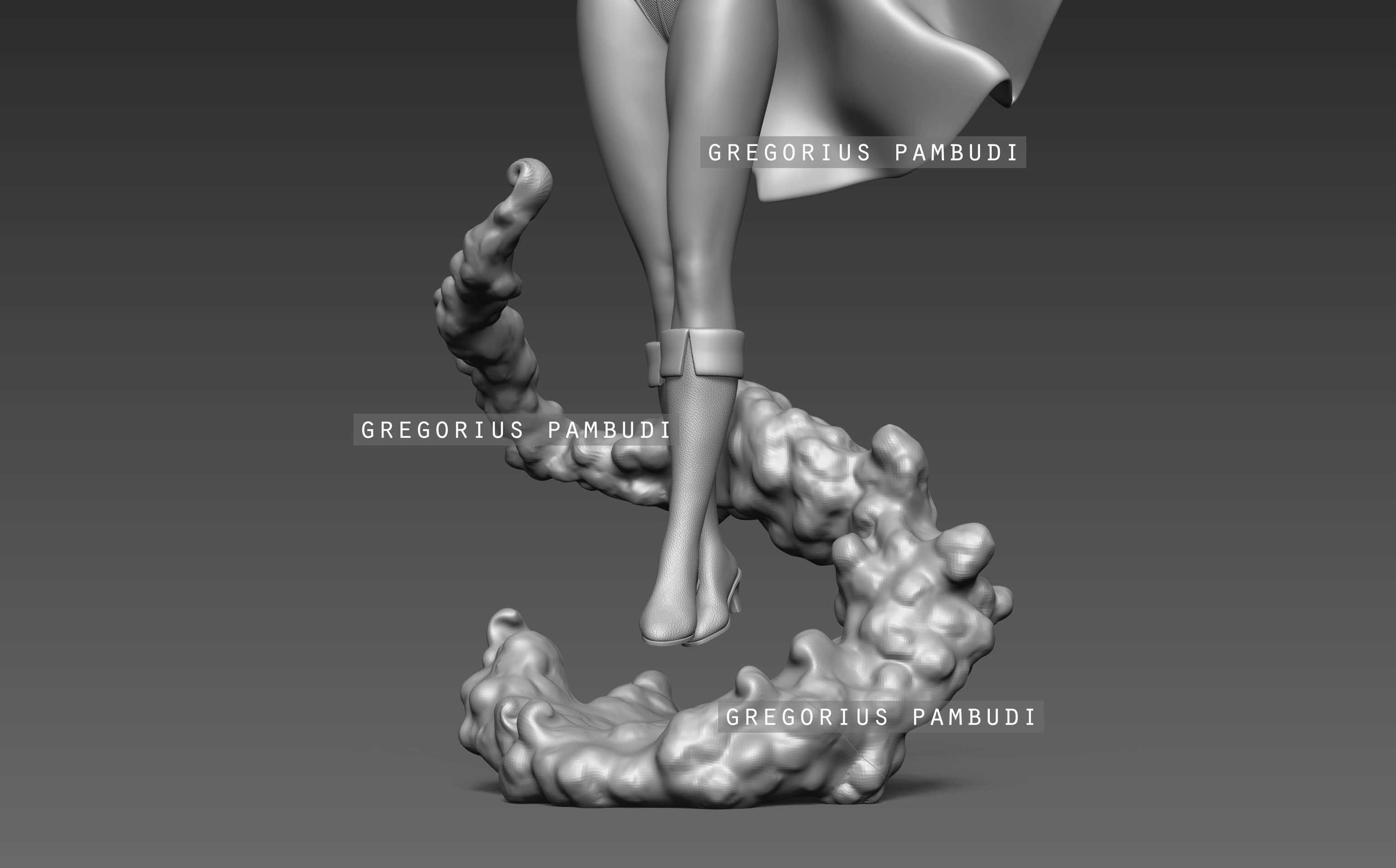 Power Girl Fan Art Statue 3d Printable 3D print model_30