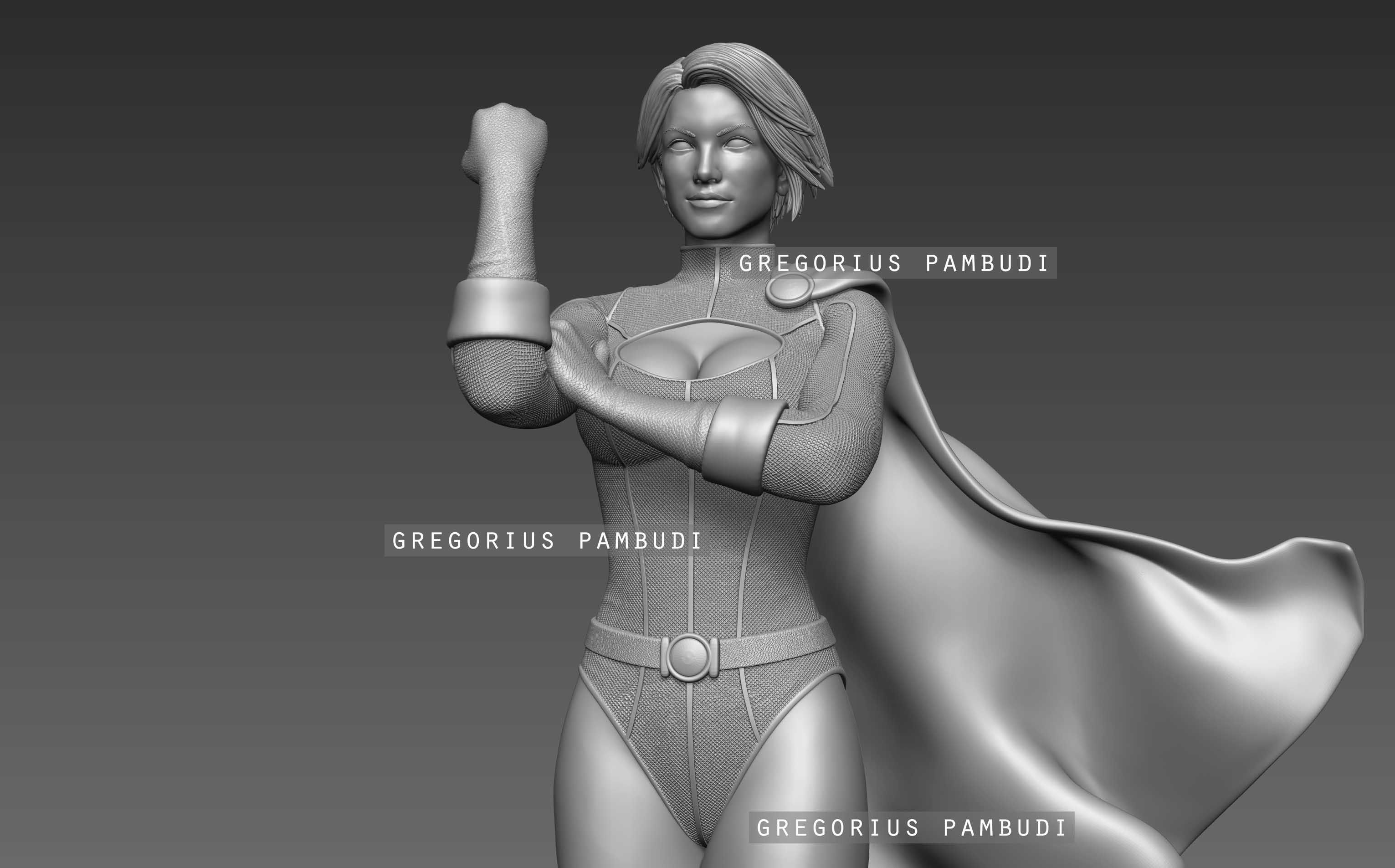 Power Girl Fan Art Statue 3d Printable 3D print model_27