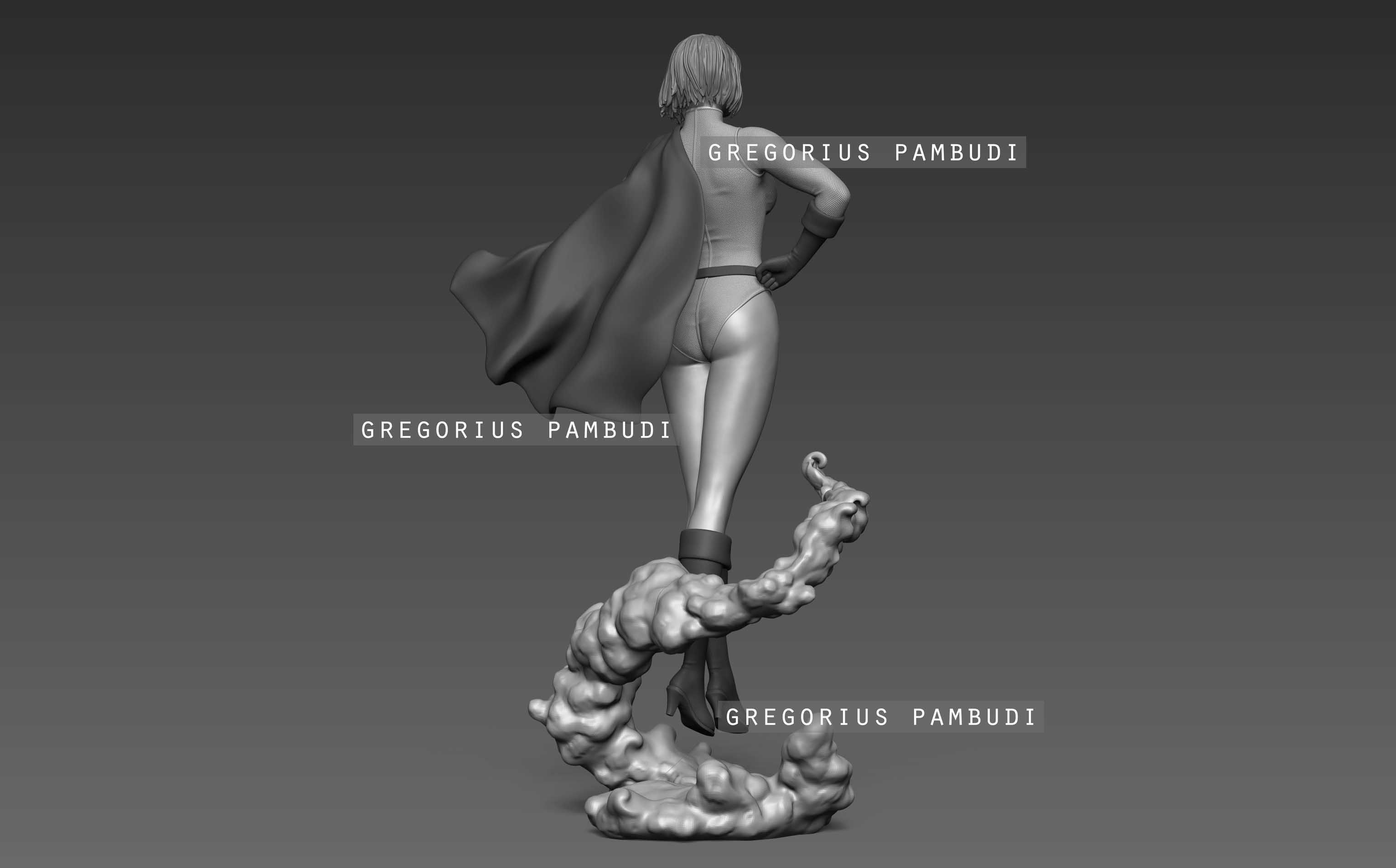 Power Girl Fan Art Statue 3d Printable 3D print model_22