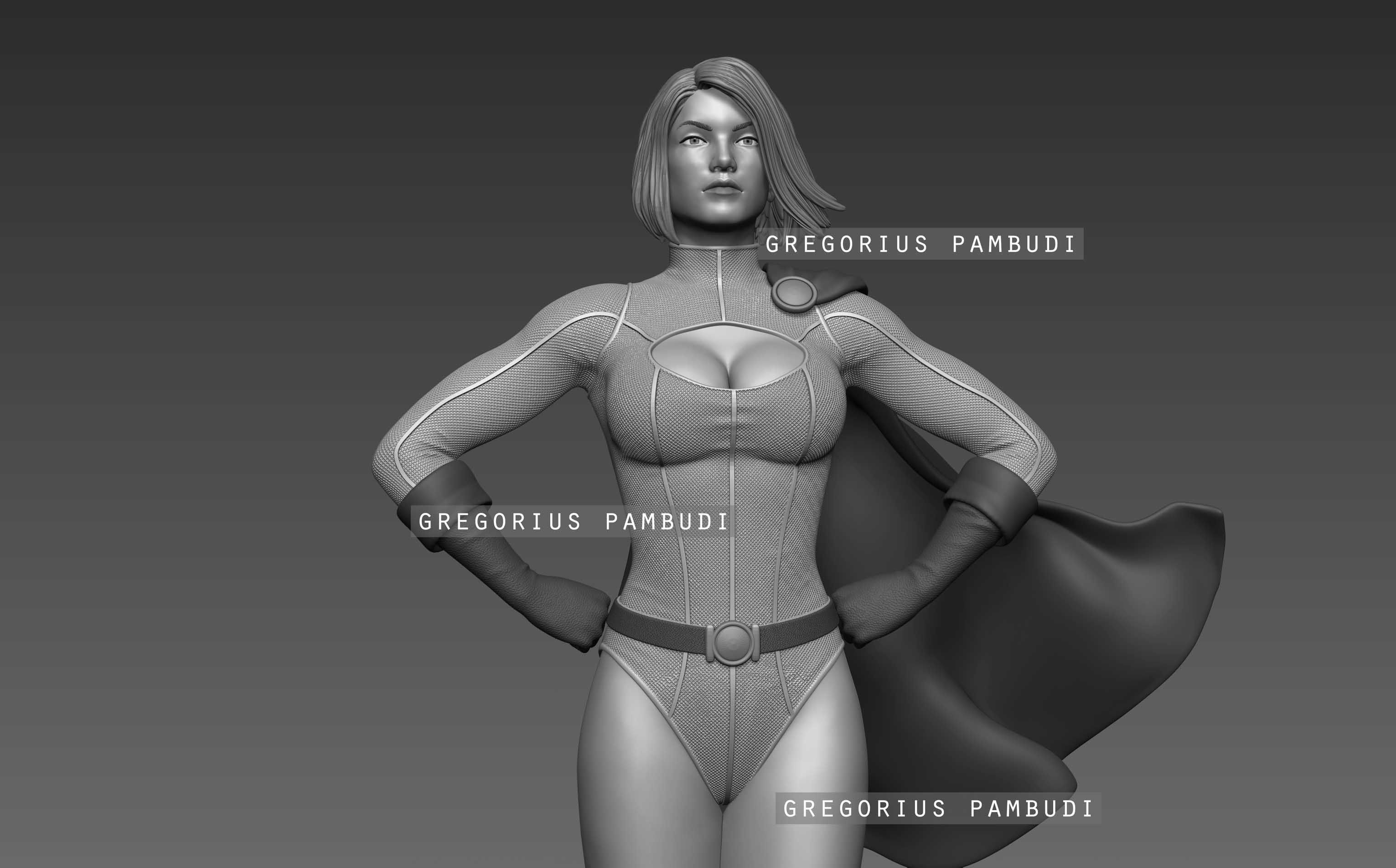 Power Girl Fan Art Statue 3d Printable 3D print model_24