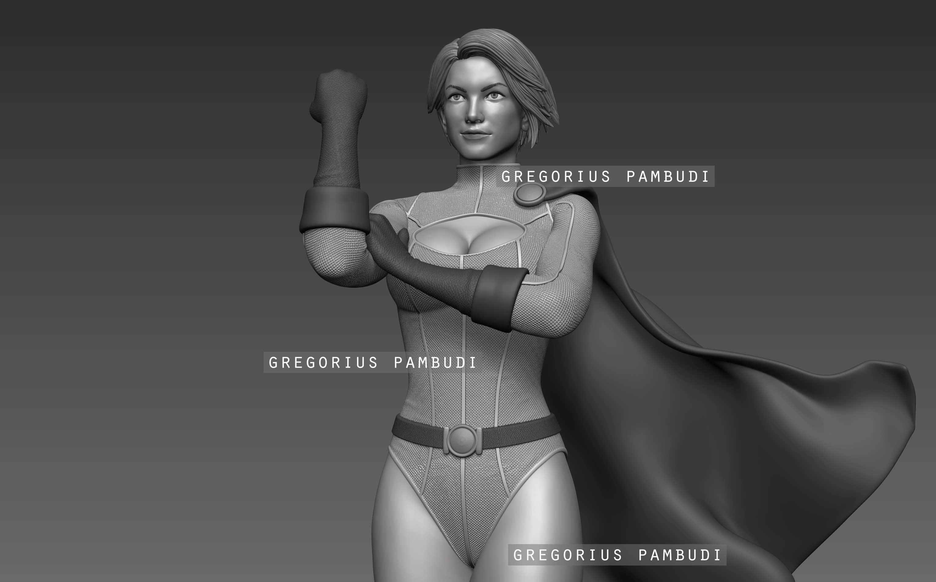 Power Girl Fan Art Statue 3d Printable 3D print model_26