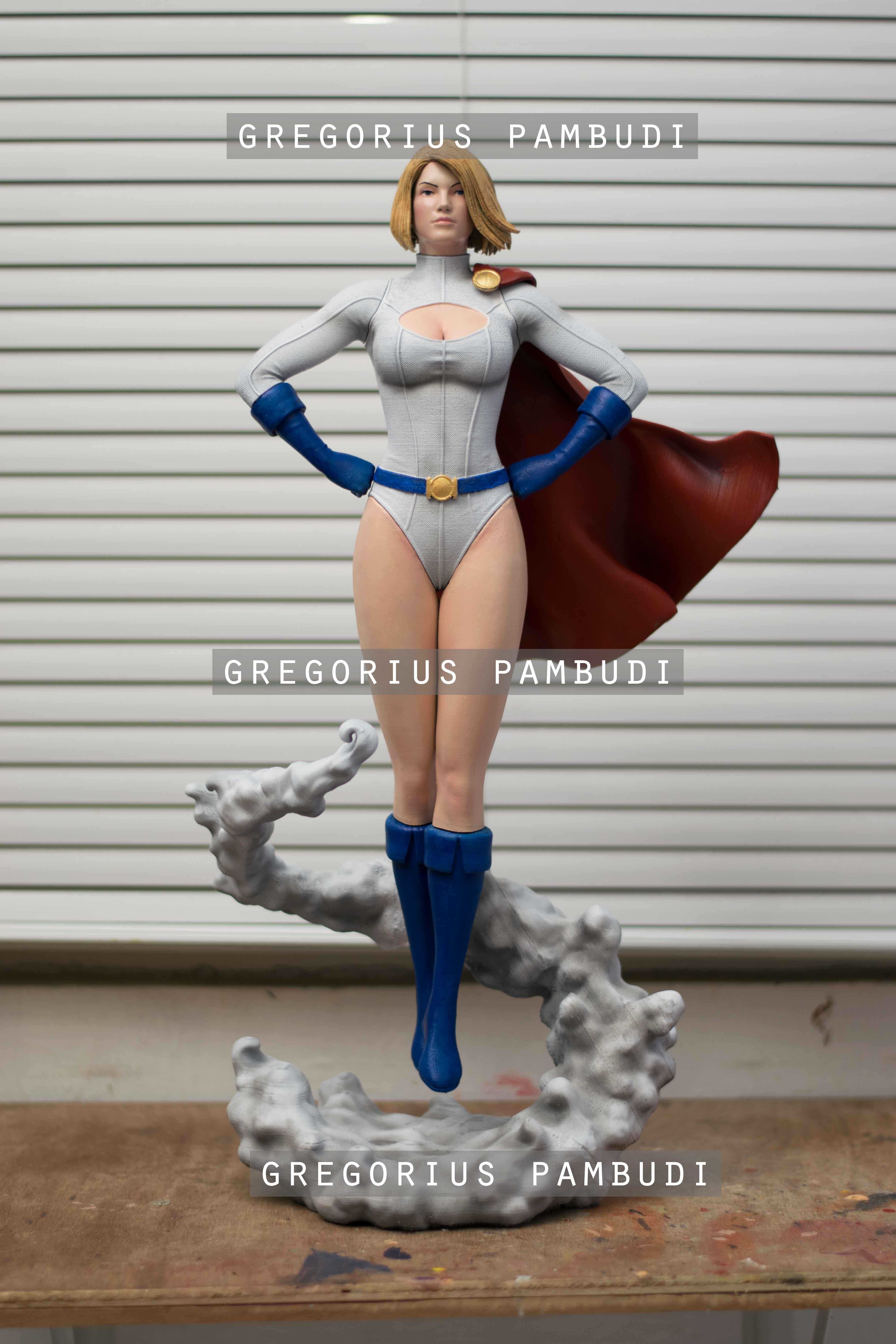 Power Girl Fan Art Statue 3d Printable 3D print model_4