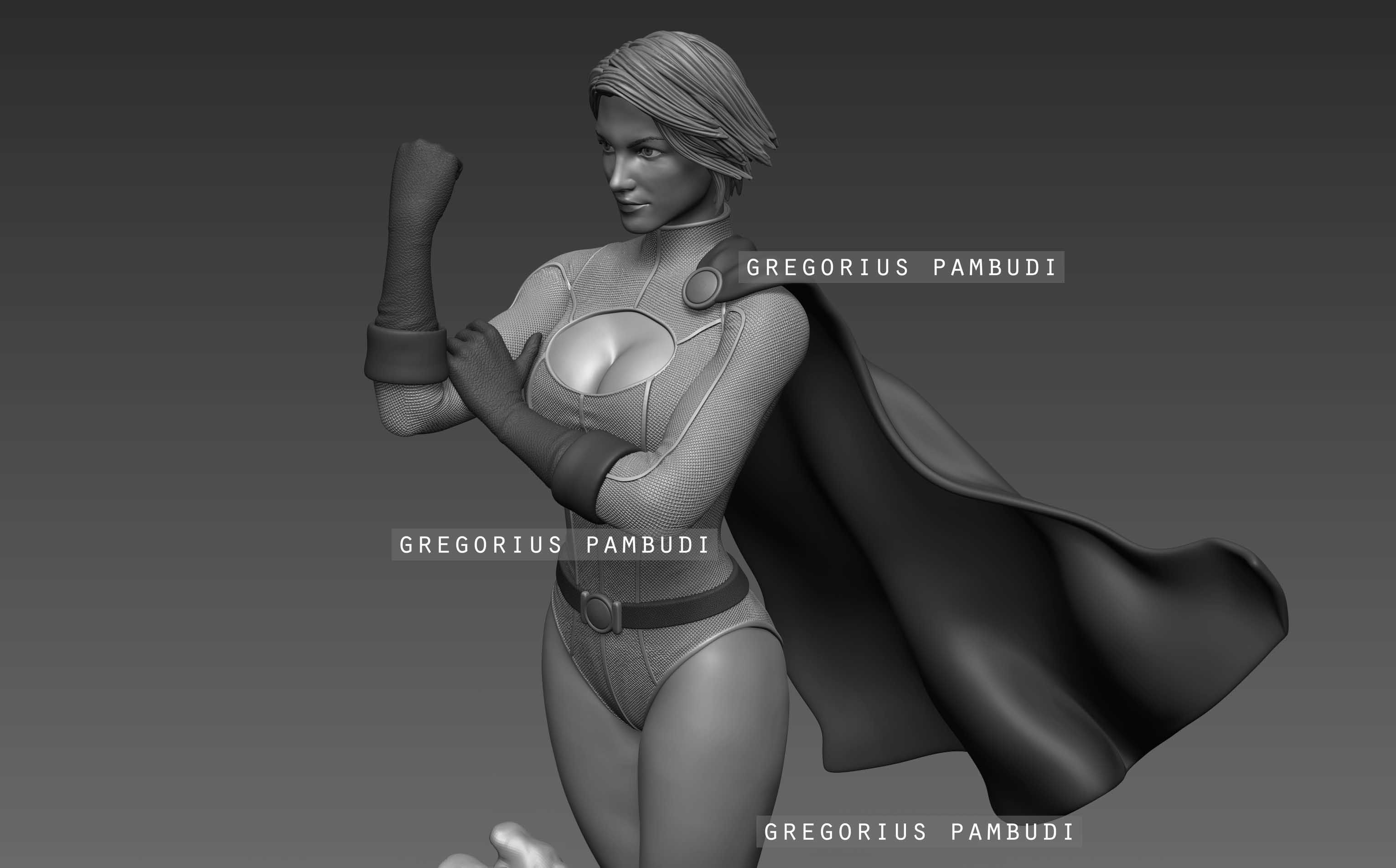 Power Girl Fan Art Statue 3d Printable 3D print model_28