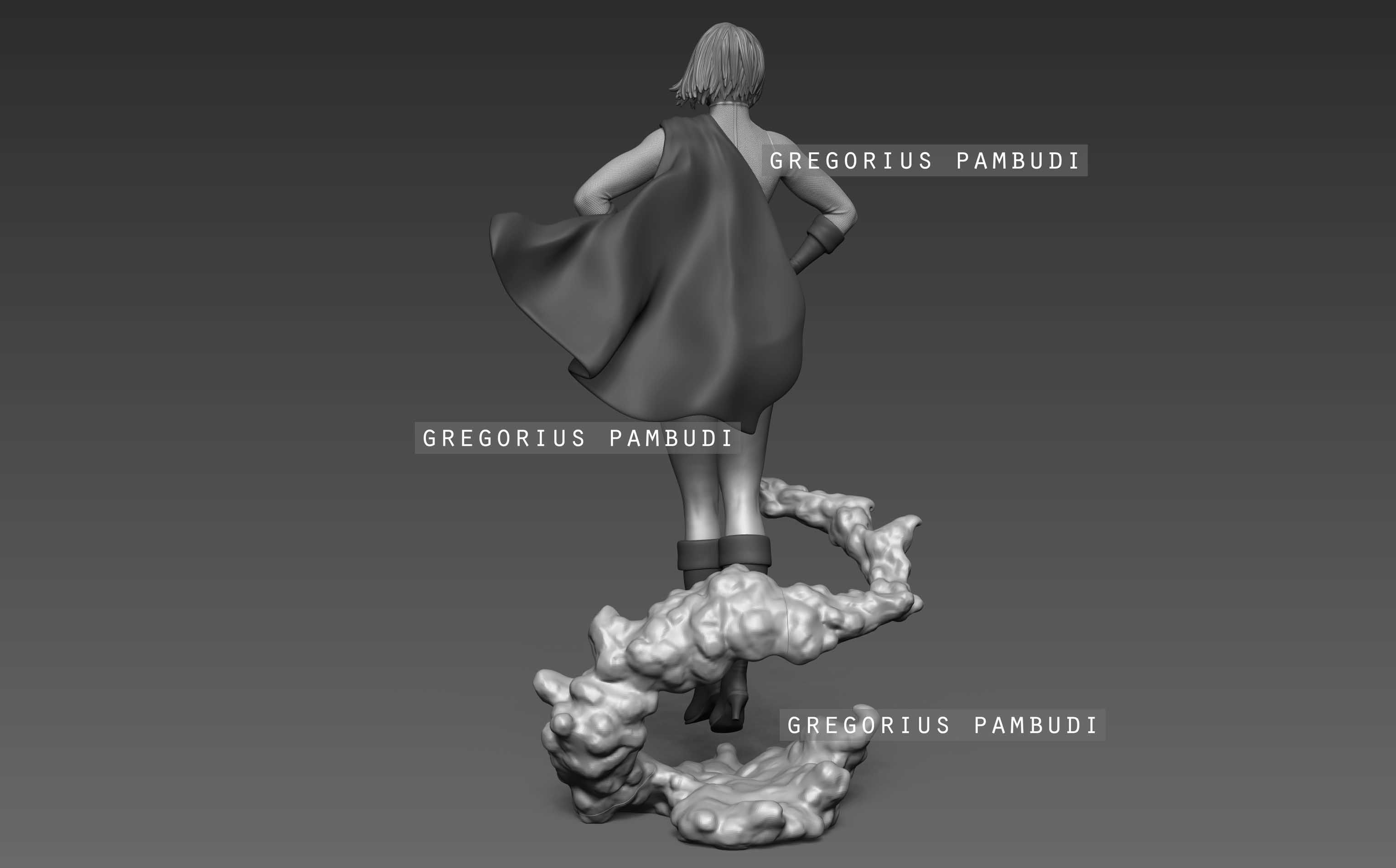 Power Girl Fan Art Statue 3d Printable 3D print model_21