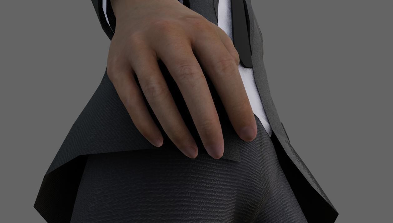 Man in Suit - Bodyguard Animated - Seguranca de Terno Low-poly 3D model_6