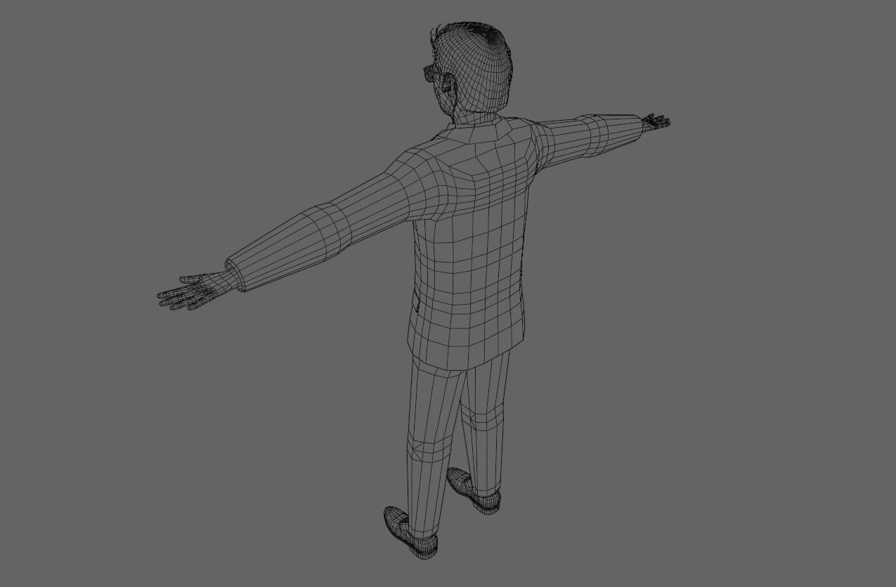 Man in Suit - Bodyguard Animated - Seguranca de Terno Low-poly 3D model_21