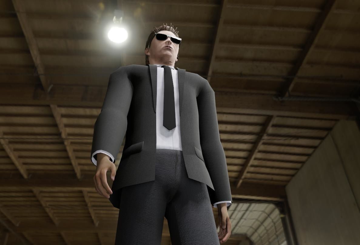 Man in Suit - Bodyguard Animated - Seguranca de Terno Low-poly 3D model_2