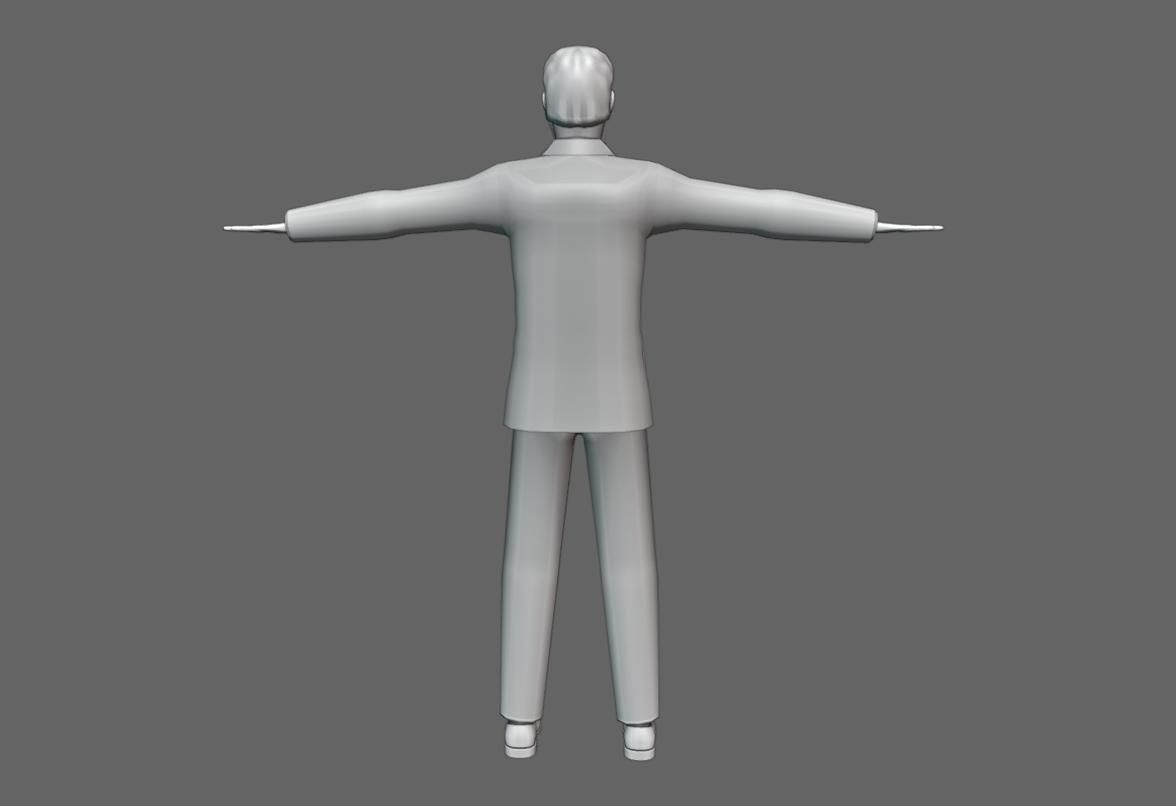 Man in Suit - Bodyguard Animated - Seguranca de Terno Low-poly 3D model_19