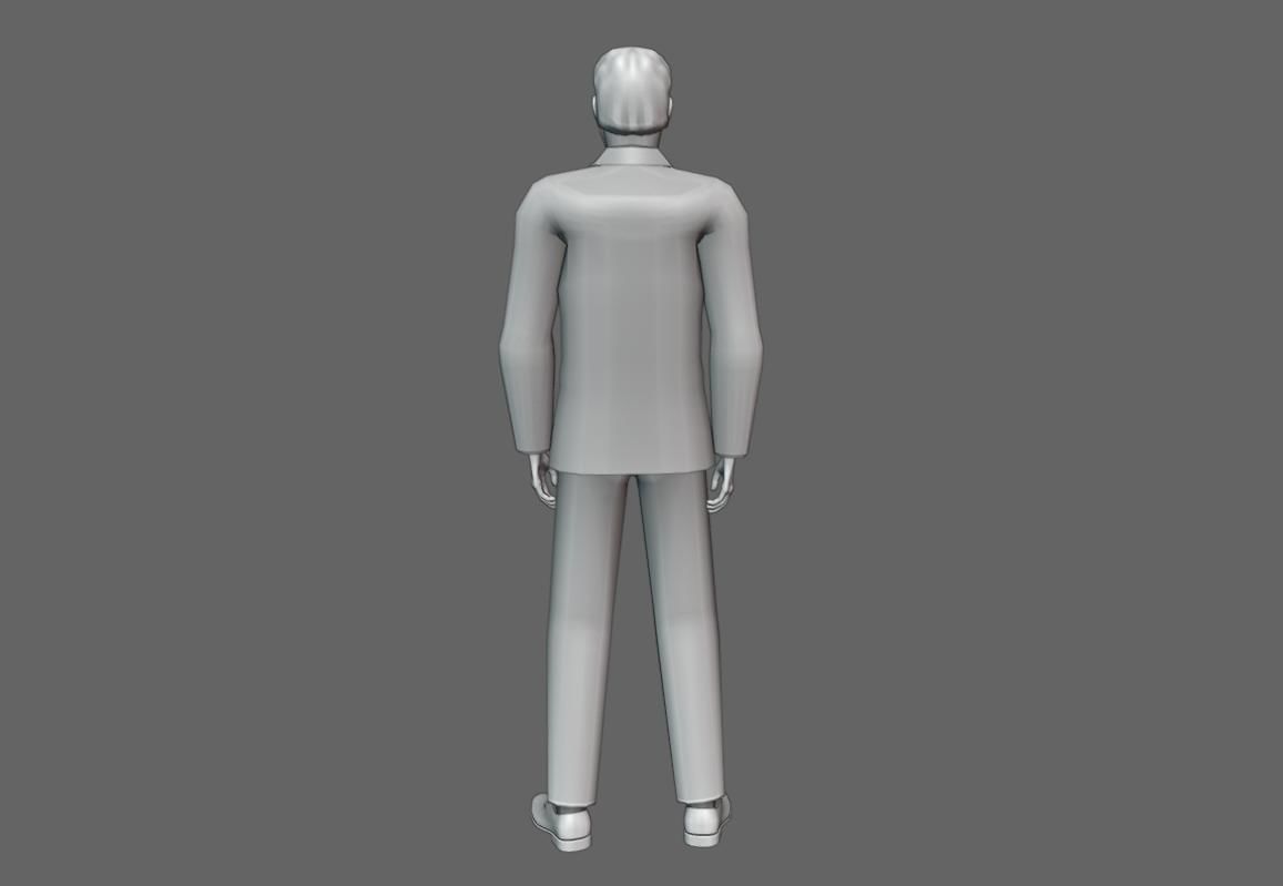 Man in Suit - Bodyguard Animated - Seguranca de Terno Low-poly 3D model_17
