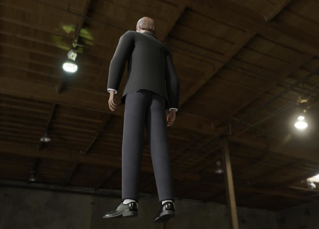 Man in Suit - Bodyguard Animated - Seguranca de Terno Low-poly 3D model_14