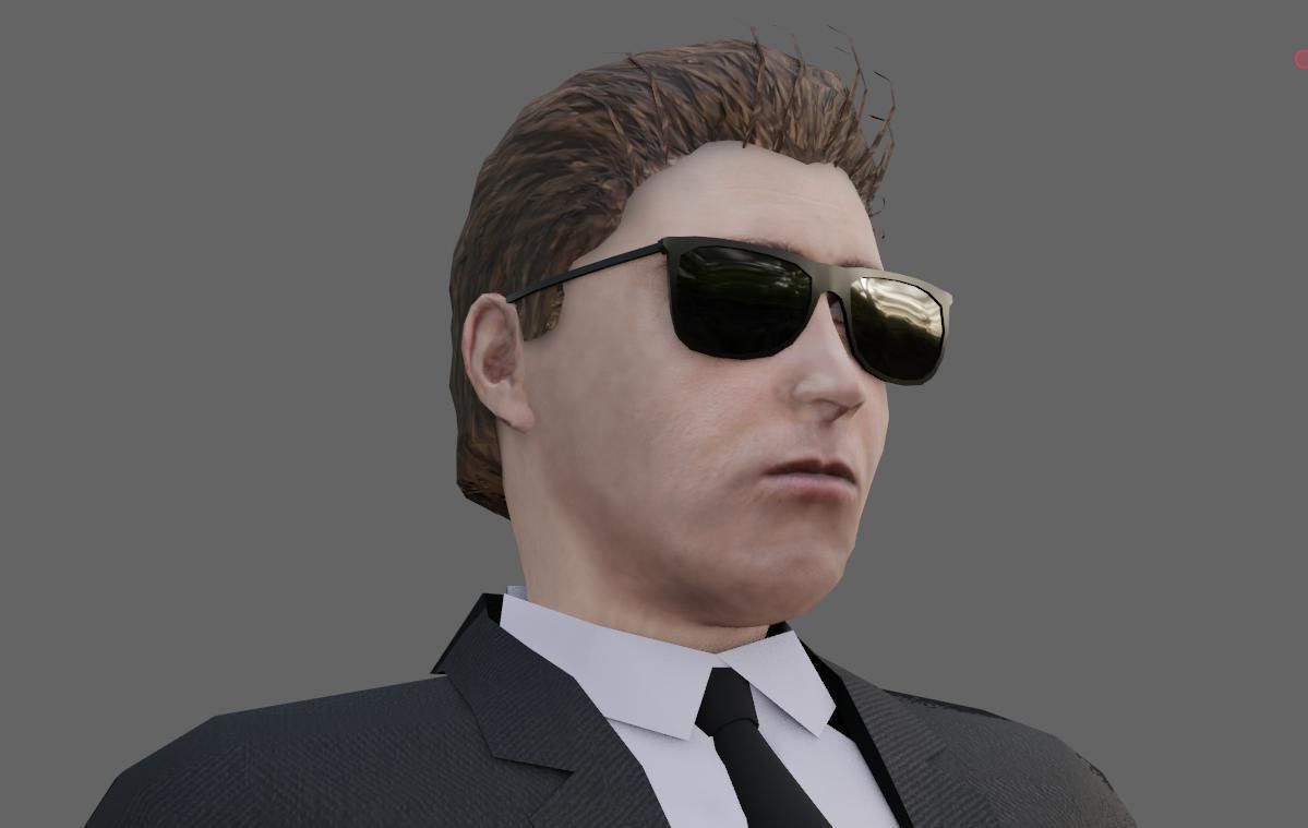 Man in Suit - Bodyguard Animated - Seguranca de Terno Low-poly 3D model_9