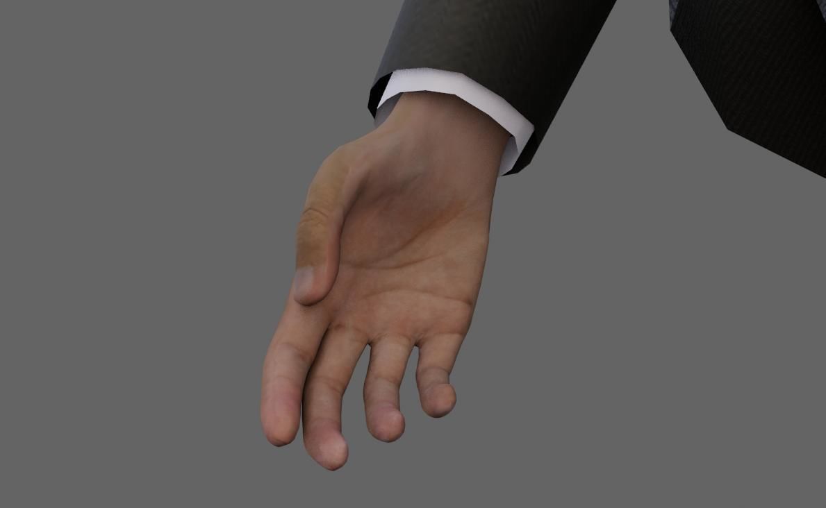 Man in Suit - Bodyguard Animated - Seguranca de Terno Low-poly 3D model_5