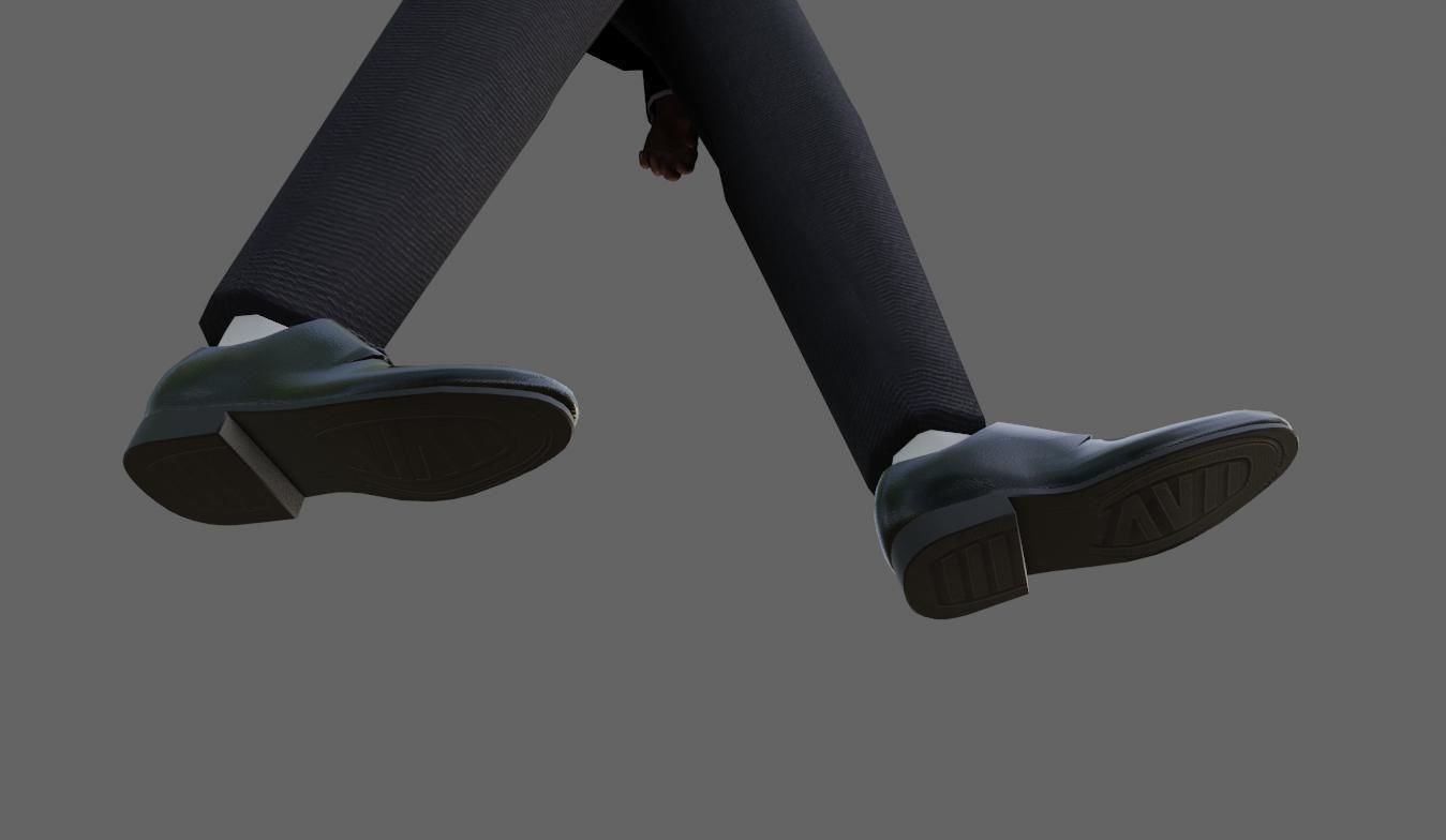 Man in Suit - Bodyguard Animated - Seguranca de Terno Low-poly 3D model_7