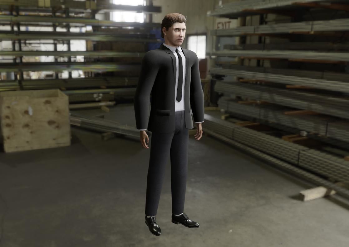 Man in Suit - Bodyguard Animated - Seguranca de Terno Low-poly 3D model_13