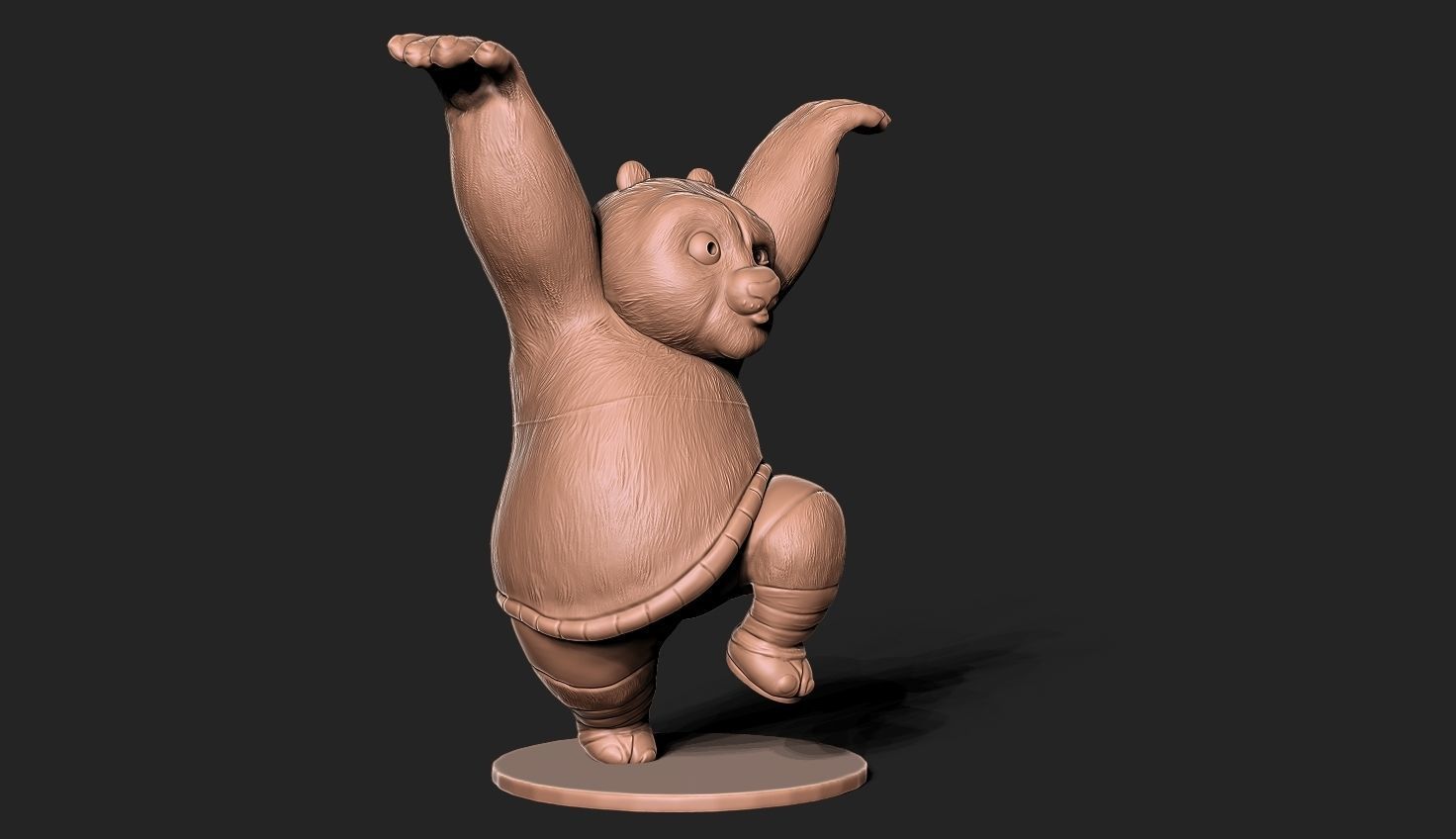 Kung Fu panda 3d print model 3D print model_1