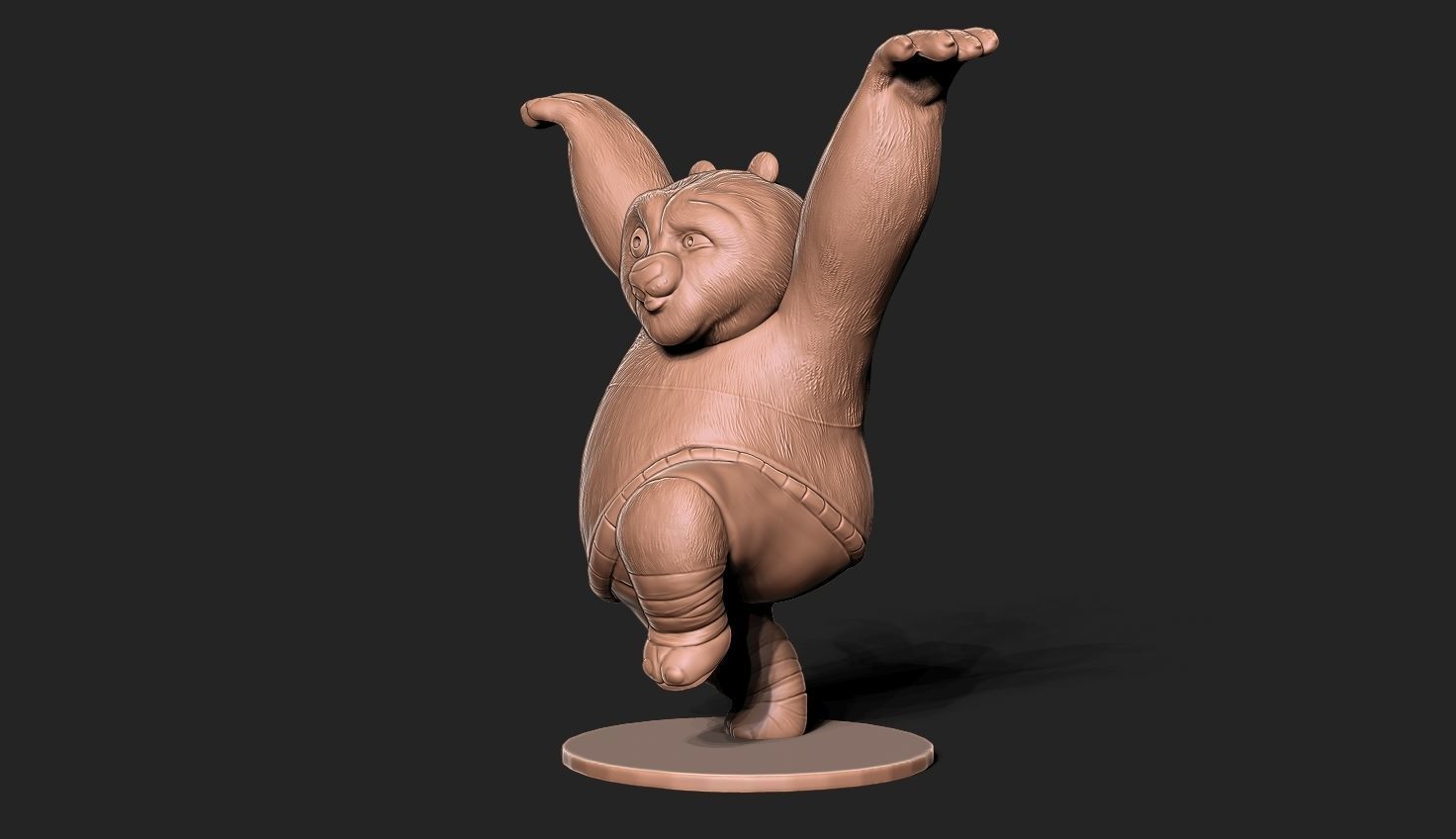 Kung Fu panda 3d print model 3D print model_4