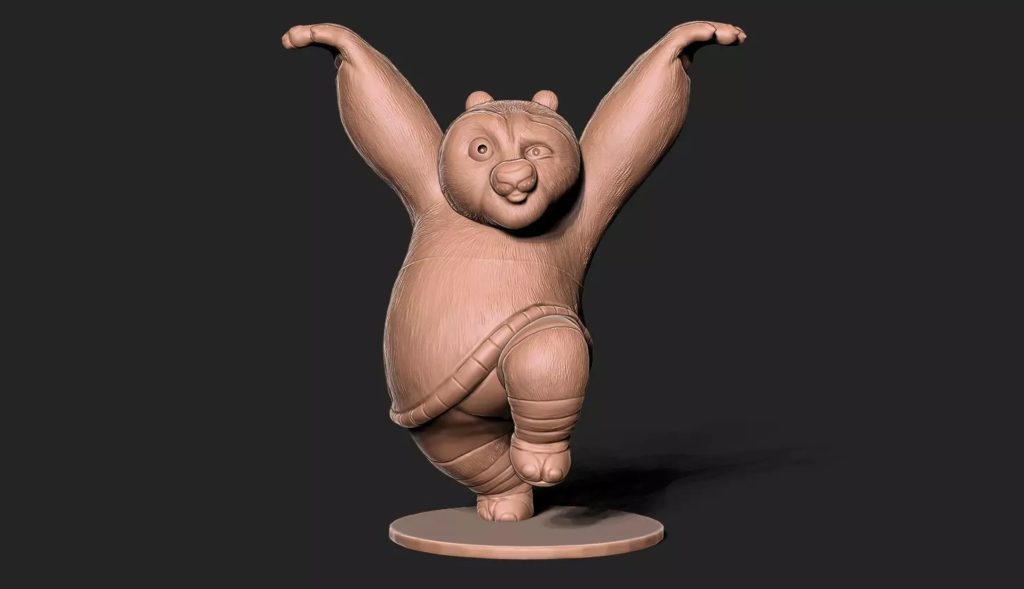 Kung Fu panda 3d print model 3D print model_0