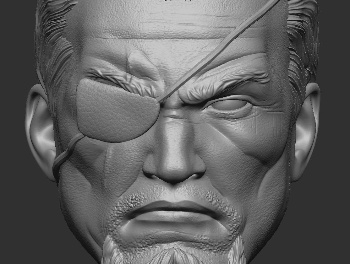 Slade - Headsculpt for Action Figures 3D print model_10