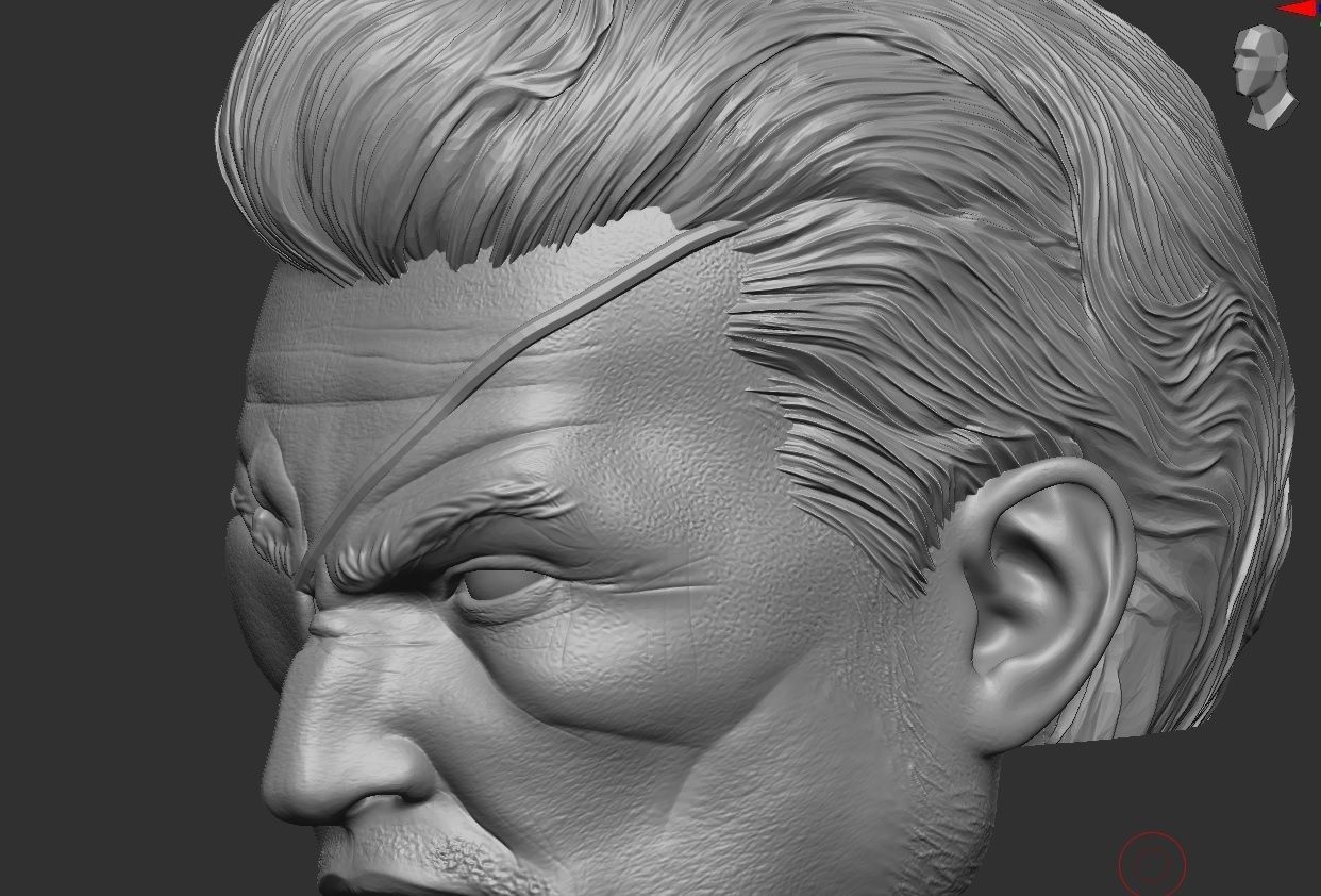 Slade - Headsculpt for Action Figures 3D print model_3