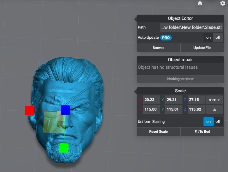 Slade - Headsculpt for Action Figures 3D print model_4