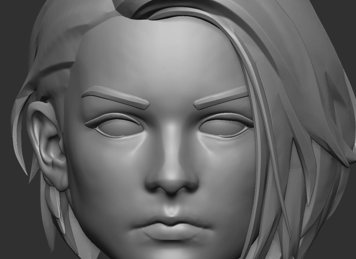 Jill Valentine - Headsculpt for Action Figures 3D print model_8