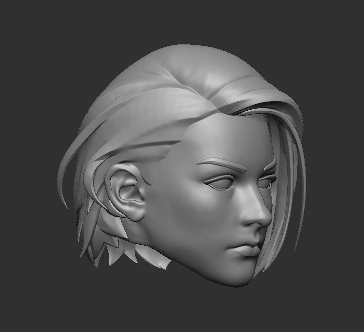 Jill Valentine - Headsculpt for Action Figures 3D print model_6