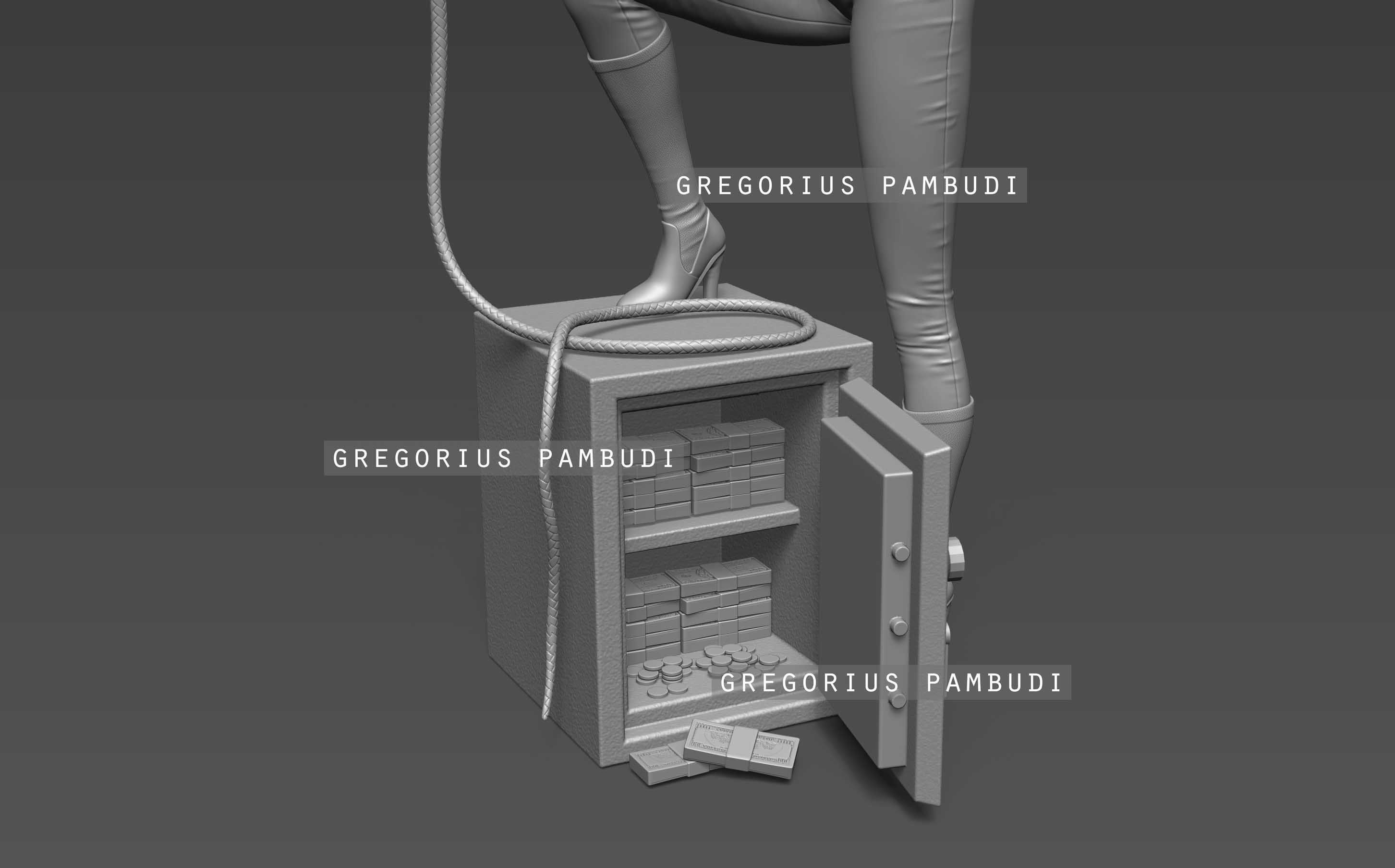 Catwoman Fan Art Statue 3d Printable 3D print model_33