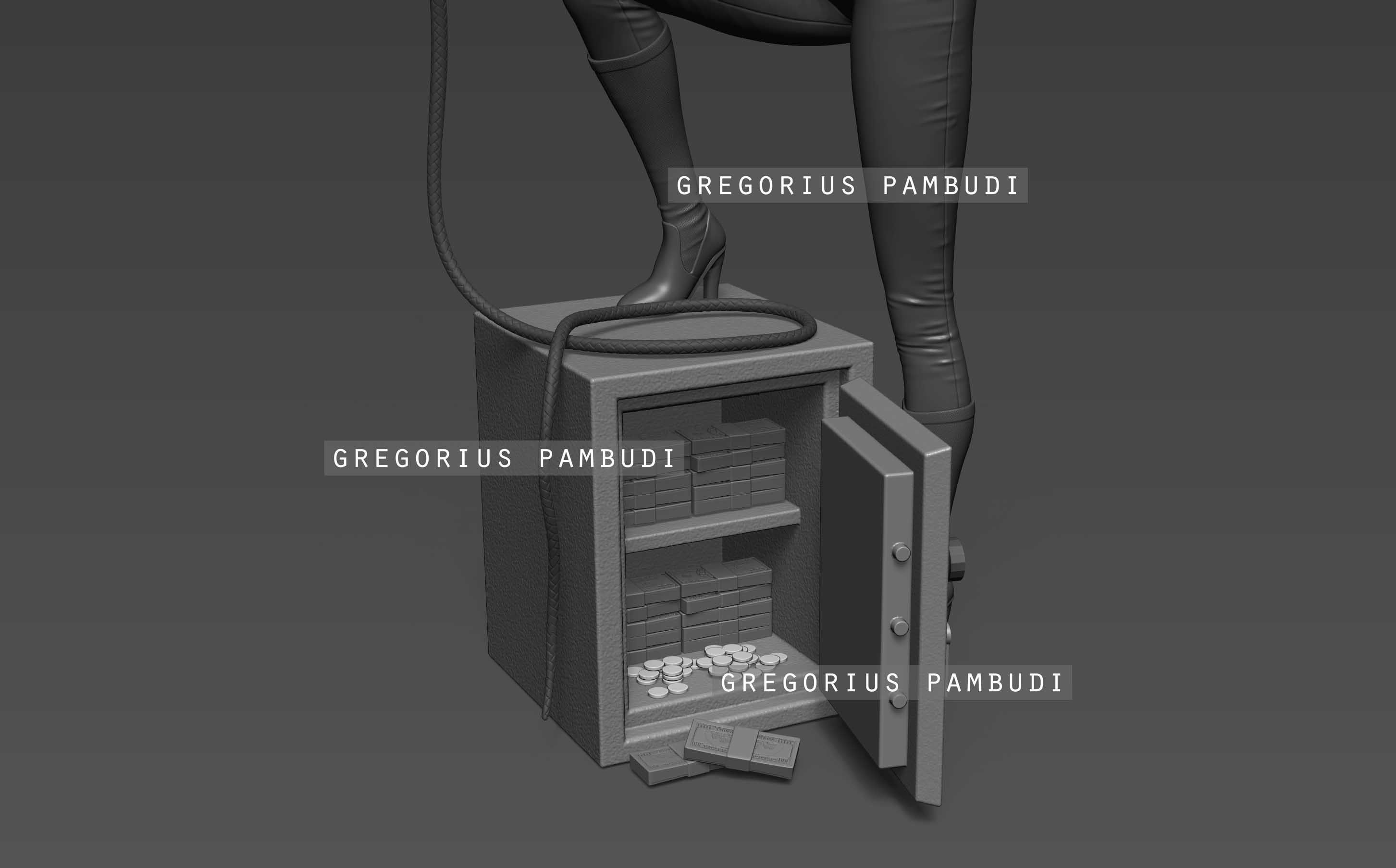 Catwoman Fan Art Statue 3d Printable 3D print model_32