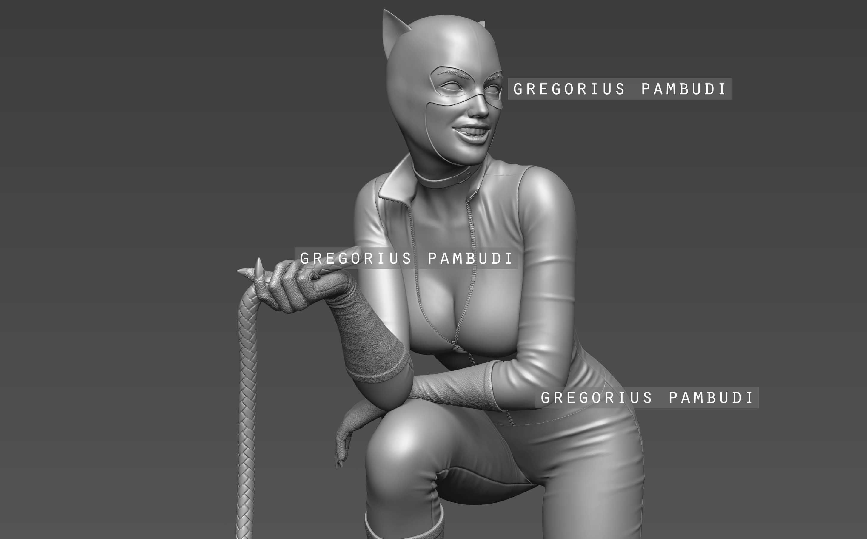 Catwoman Fan Art Statue 3d Printable 3D print model_30