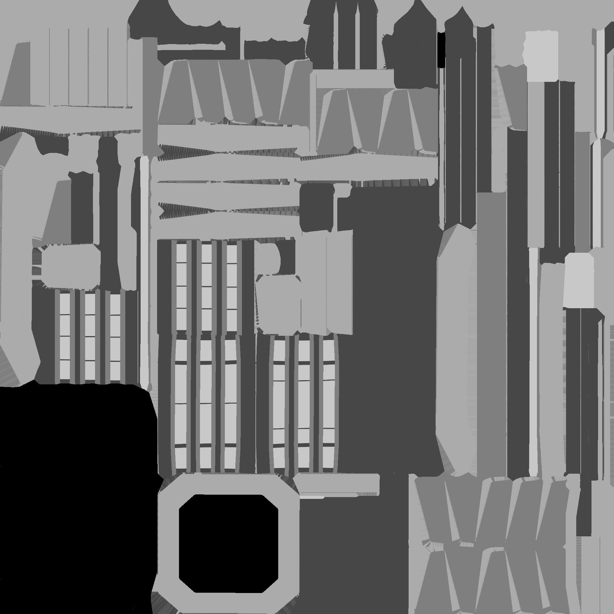 SciFi Hospital A03 Blue - Sci Fi Exterior Design Low-poly 3D model_26