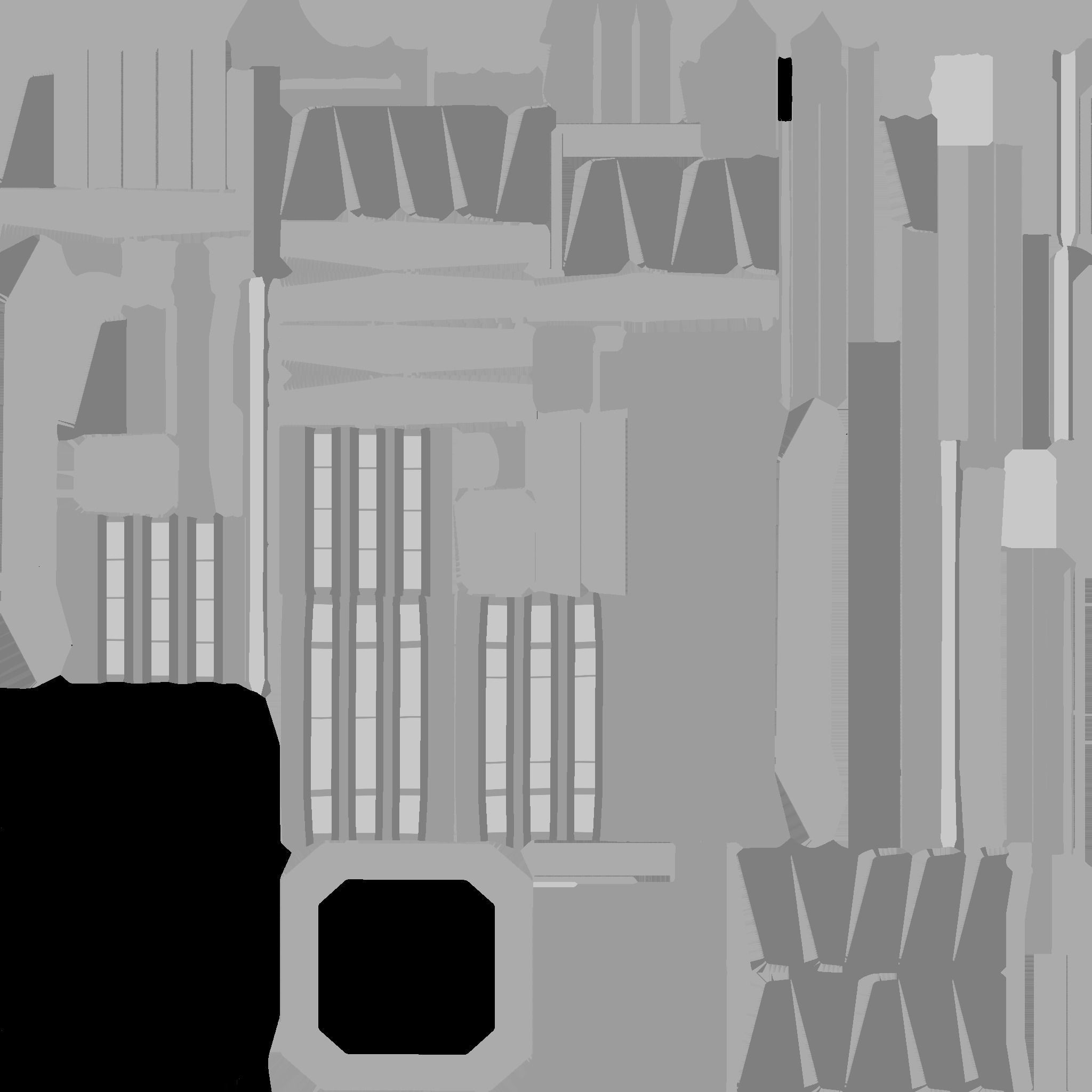 SciFi Hospital A04 Orange - Sci Fi Exterior Design Low-poly 3D model_26