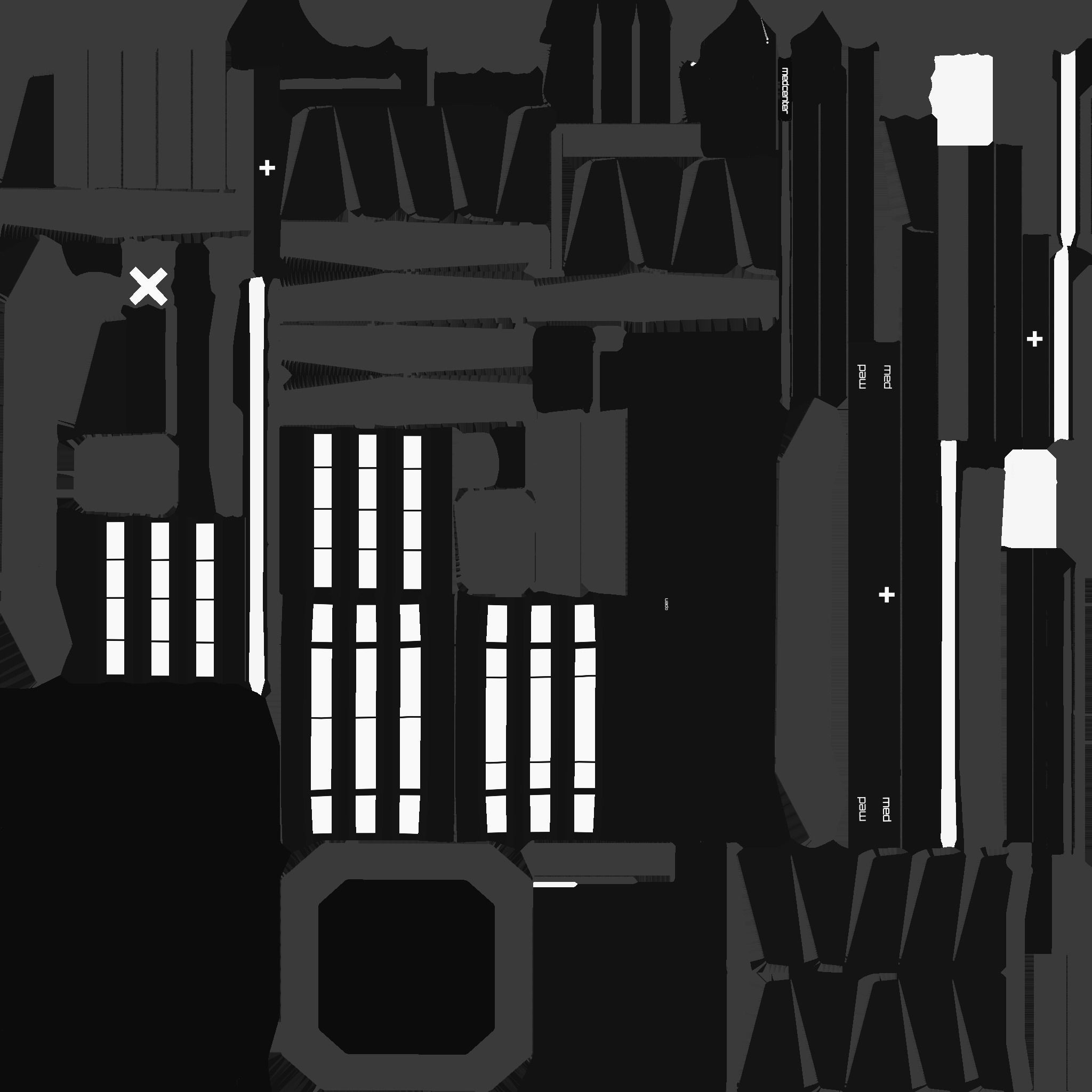 SciFi Hospital A07 Black - Sci Fi Exterior Design Low-poly 3D model_23