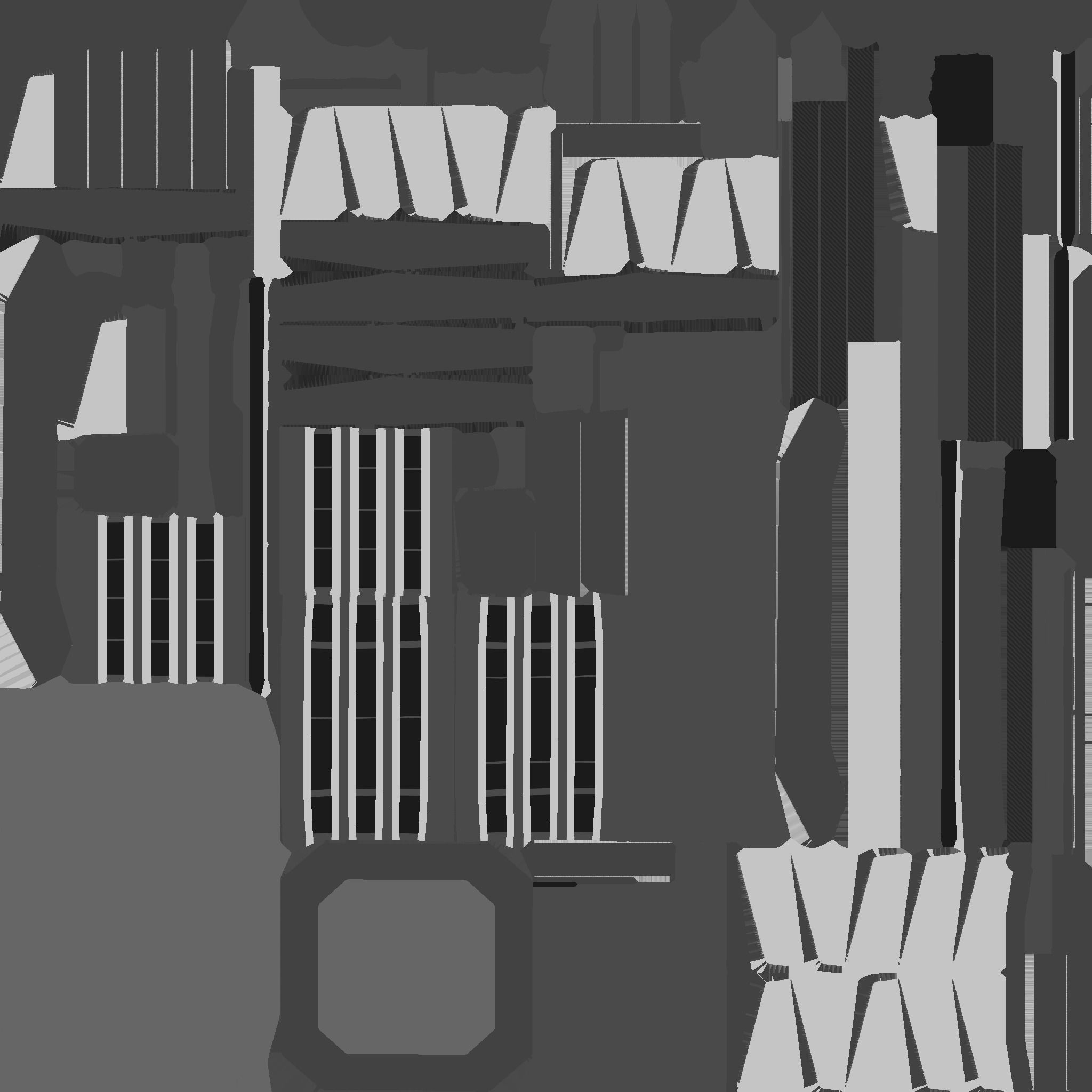 SciFi Hospital A07 Black - Sci Fi Exterior Design Low-poly 3D model_28