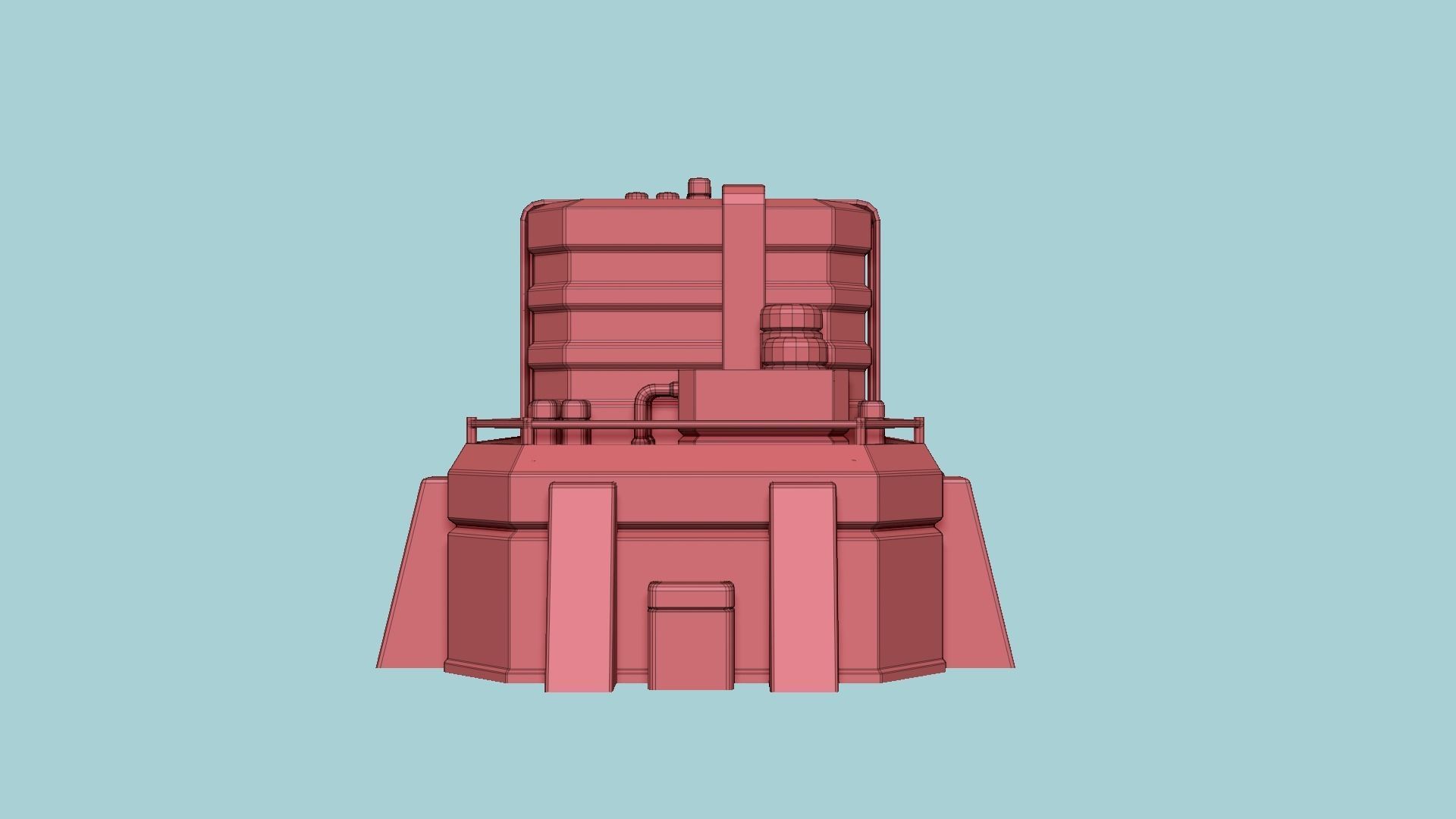 SciFi Hospital A10 Abandoned - Sci Fi Exterior Design Low-poly 3D model_20