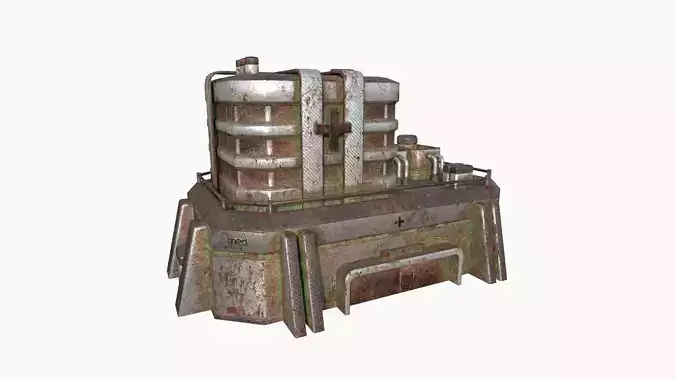 SciFi Hospital A10 Abandoned - Sci Fi Exterior Design Low-poly 3D model