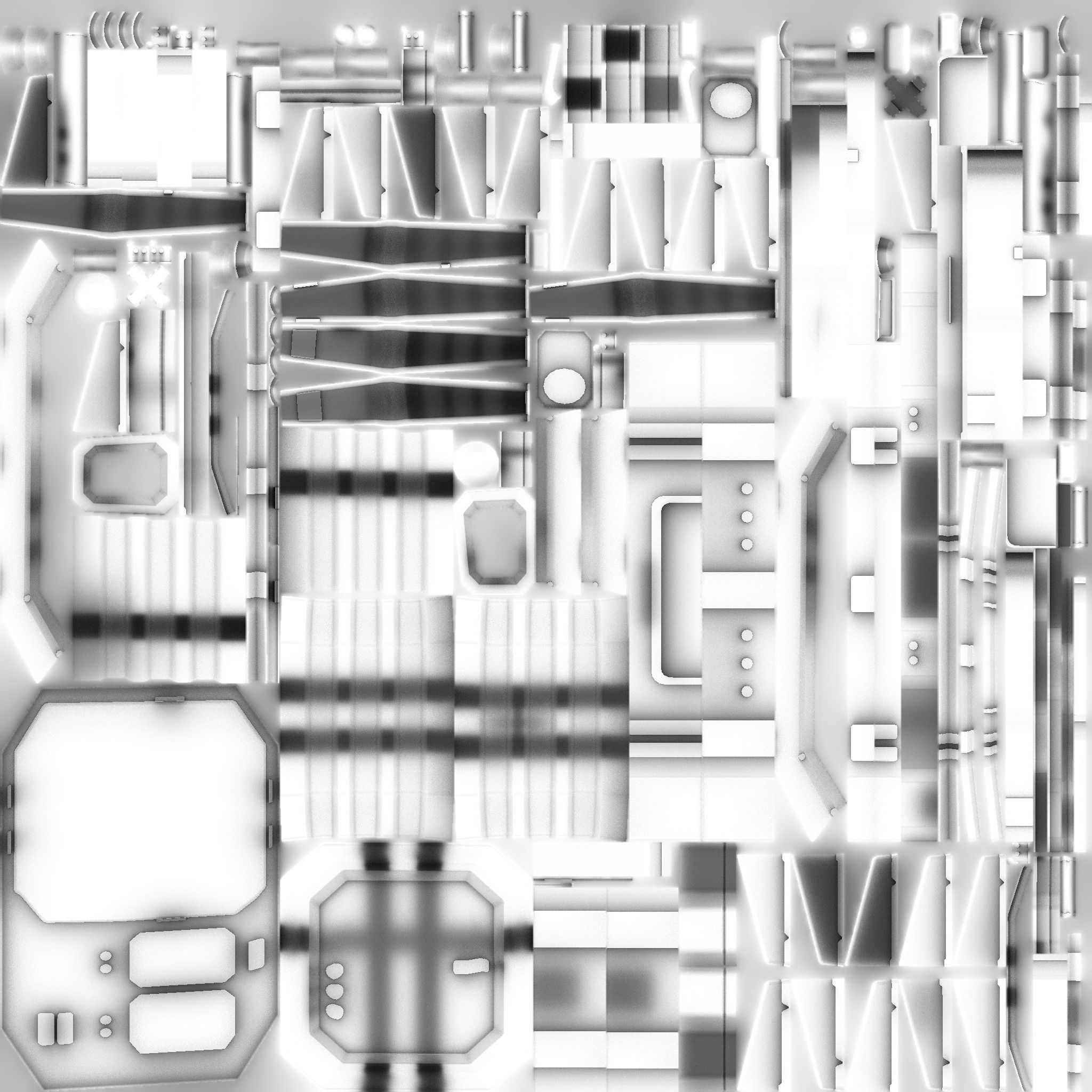 SciFi Hospital A10 Abandoned - Sci Fi Exterior Design Low-poly 3D model_22