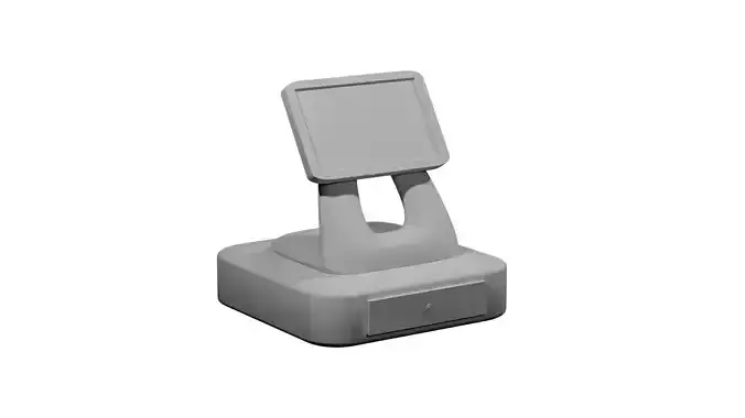 Elegant Cash Register Low Poly