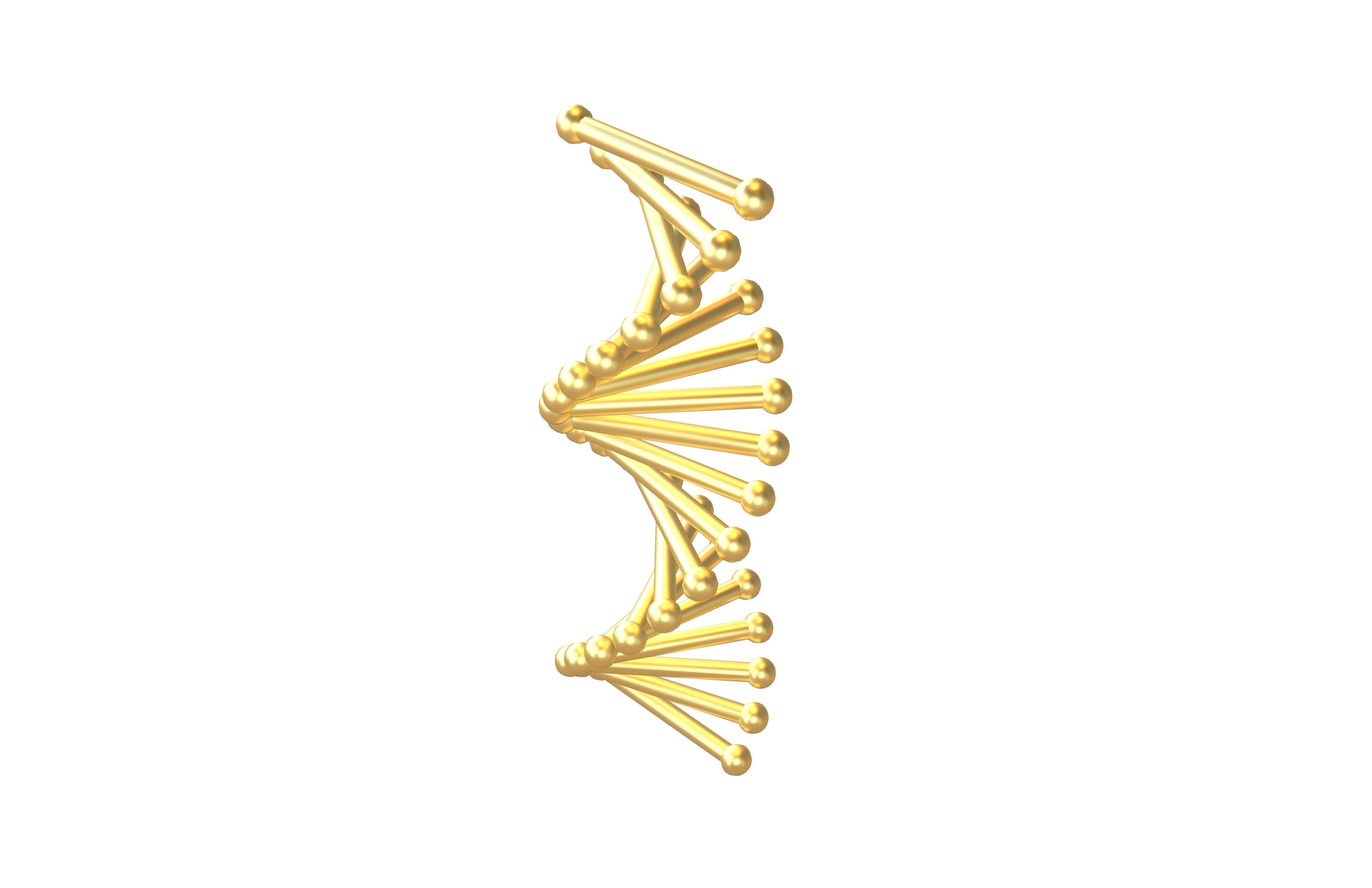 Cartoon DNA Molecule v2 010 Low-poly 3D model_1