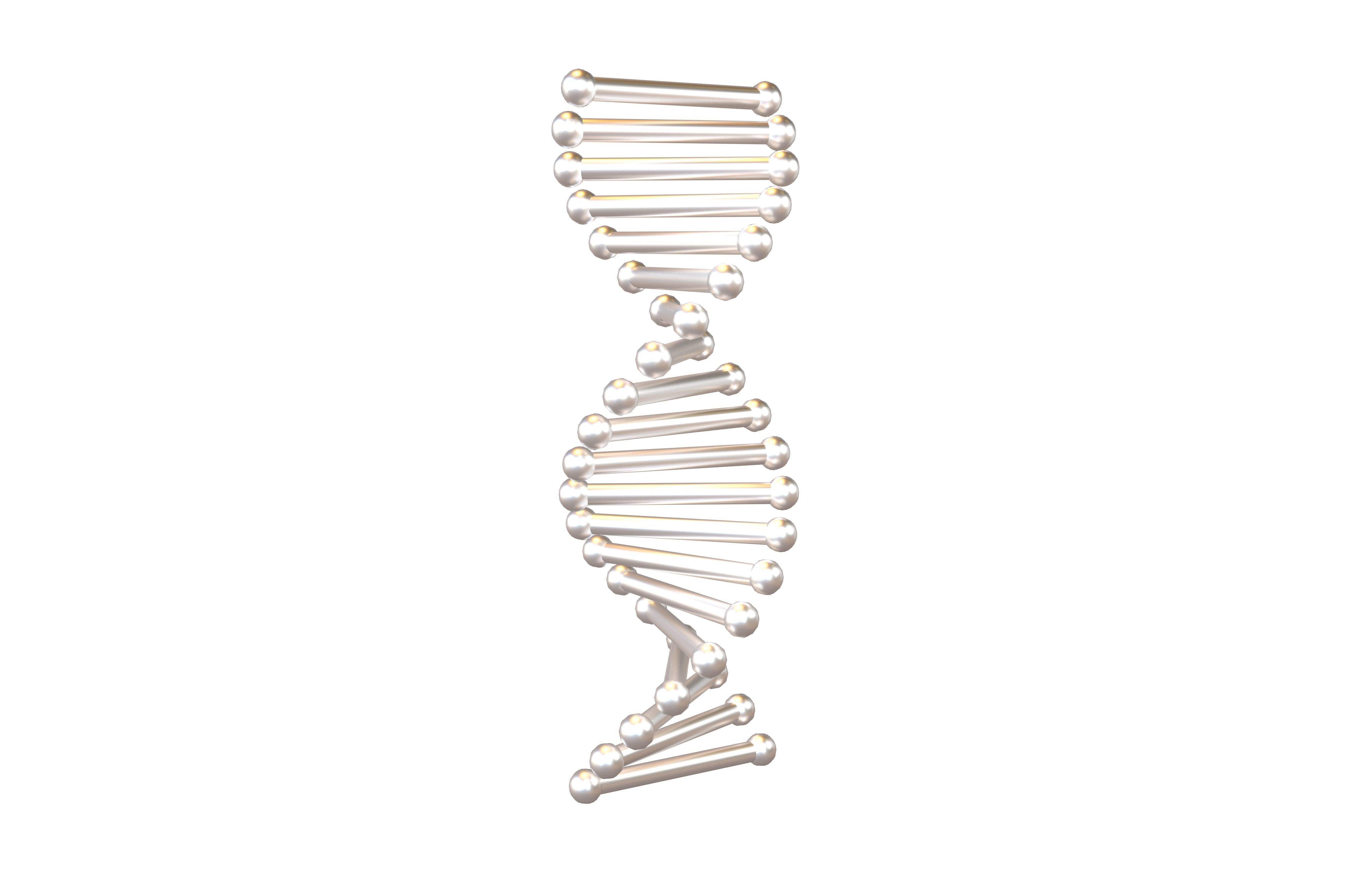 Cartoon DNA Molecule v2 011 Low-poly 3D model_1