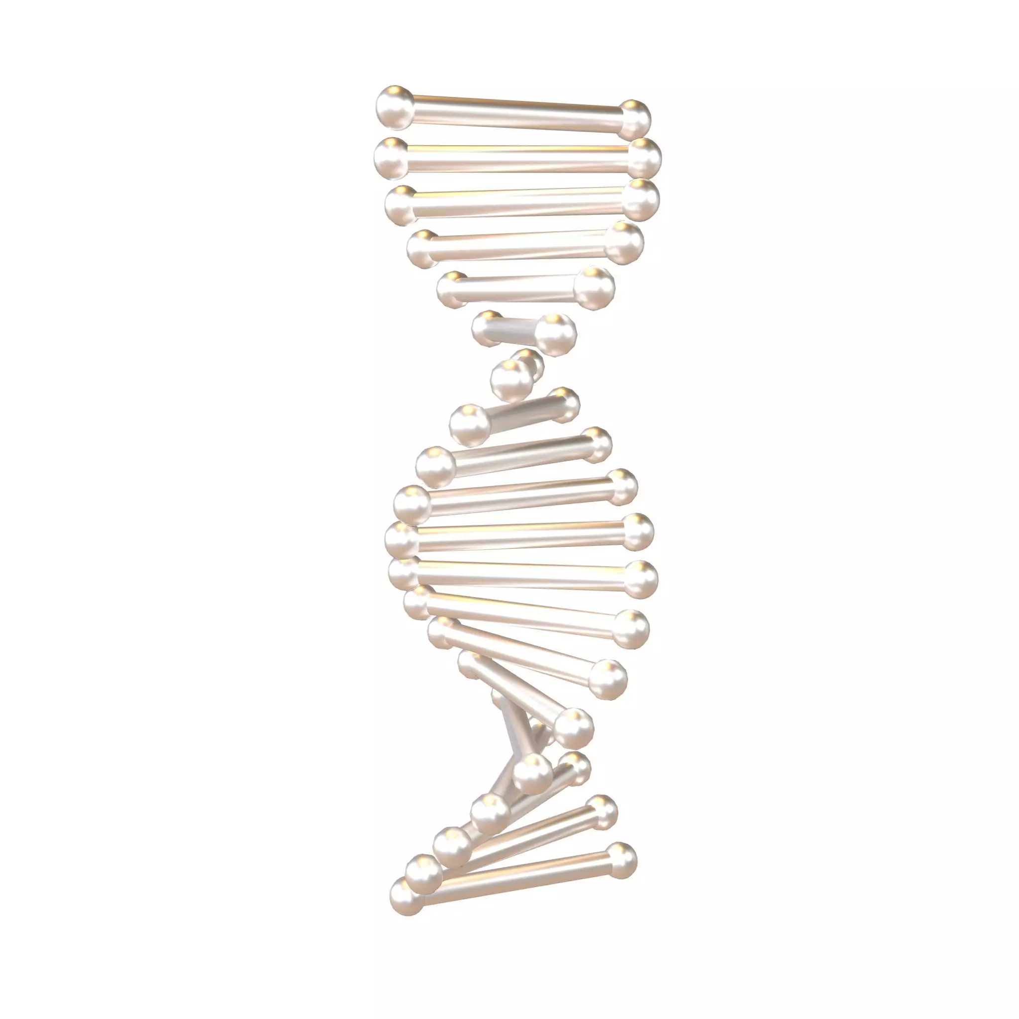 Cartoon DNA Molecule v2 011 Low-poly 3D model_0